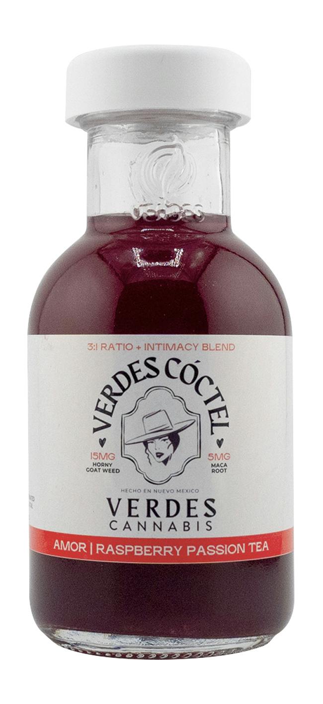 Verdes Fast-Acting 100mg Beverage: Raspberry Passion Tea (3:1 intimacy blend) at Glenrio Smoke Stop