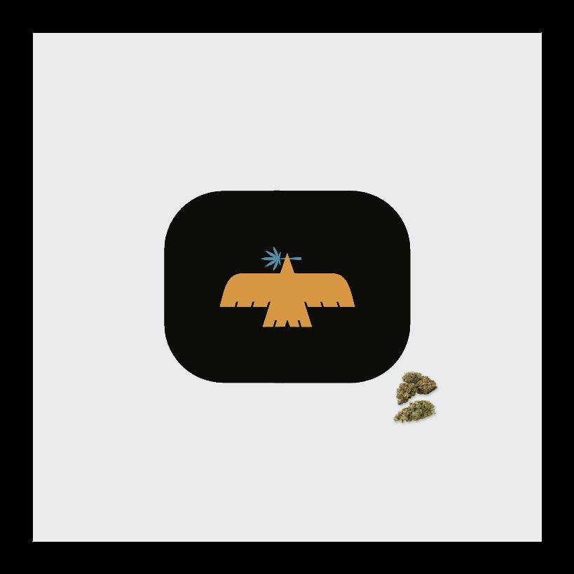 Glenrio Rolling Tray - Black Tray, Yellow Bird at Glenrio Smoke Stop