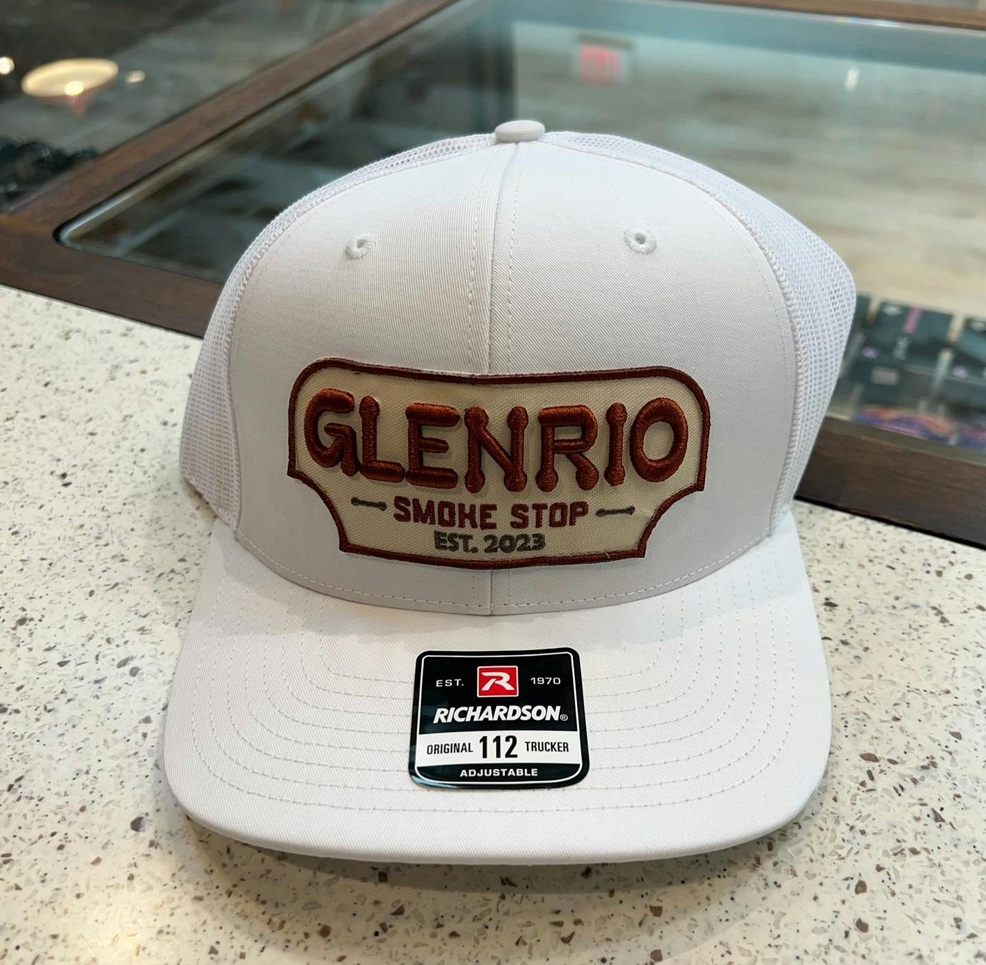 Glenrio White Mesh Hat - Puffy Letter Patch