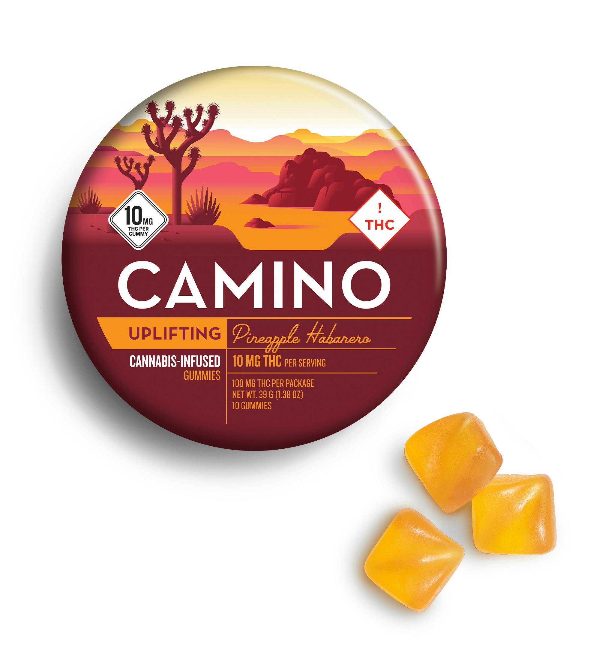 Camino 100mg Gummies | Pineapple Habanero - Uplifting