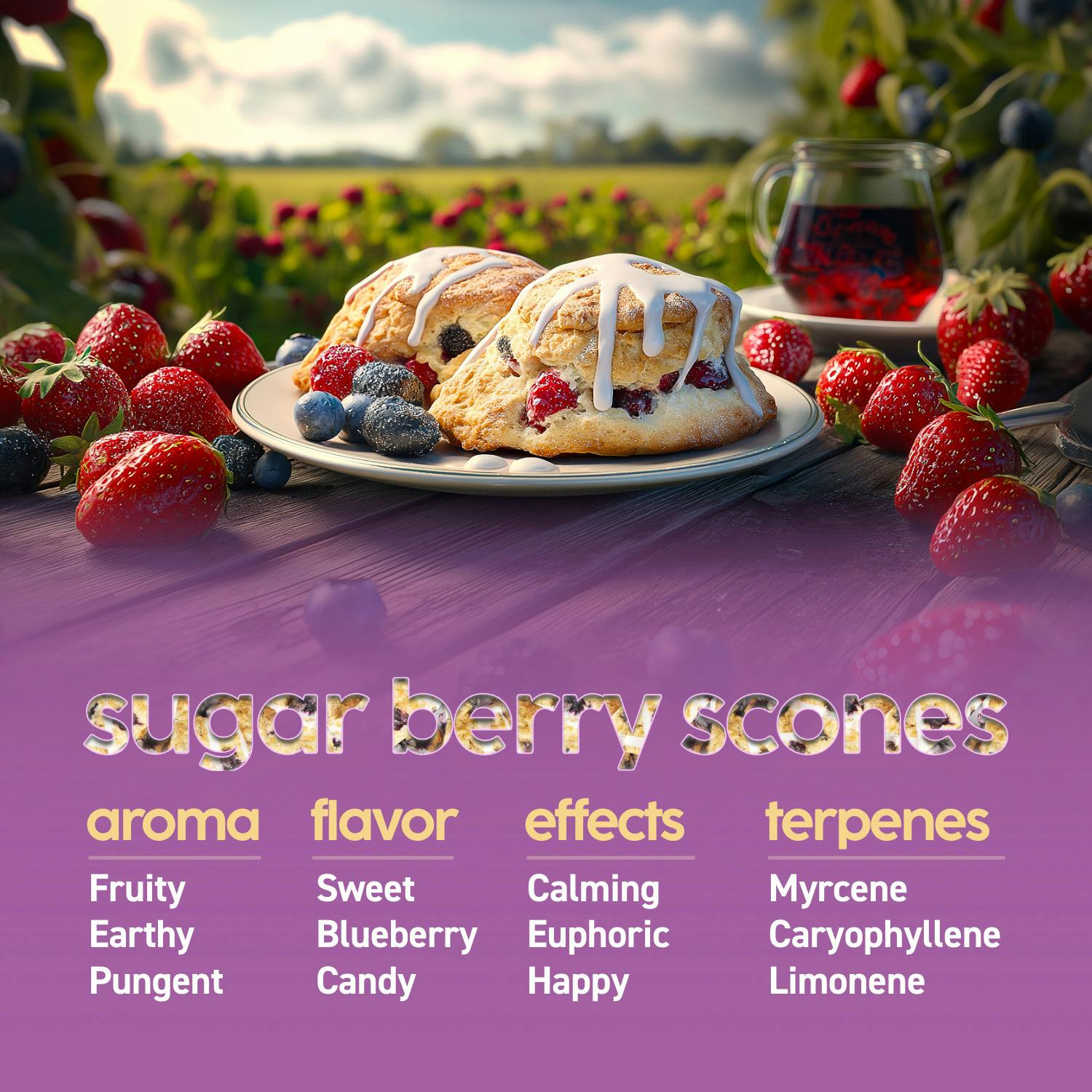 Sugar Berry Scones Flower