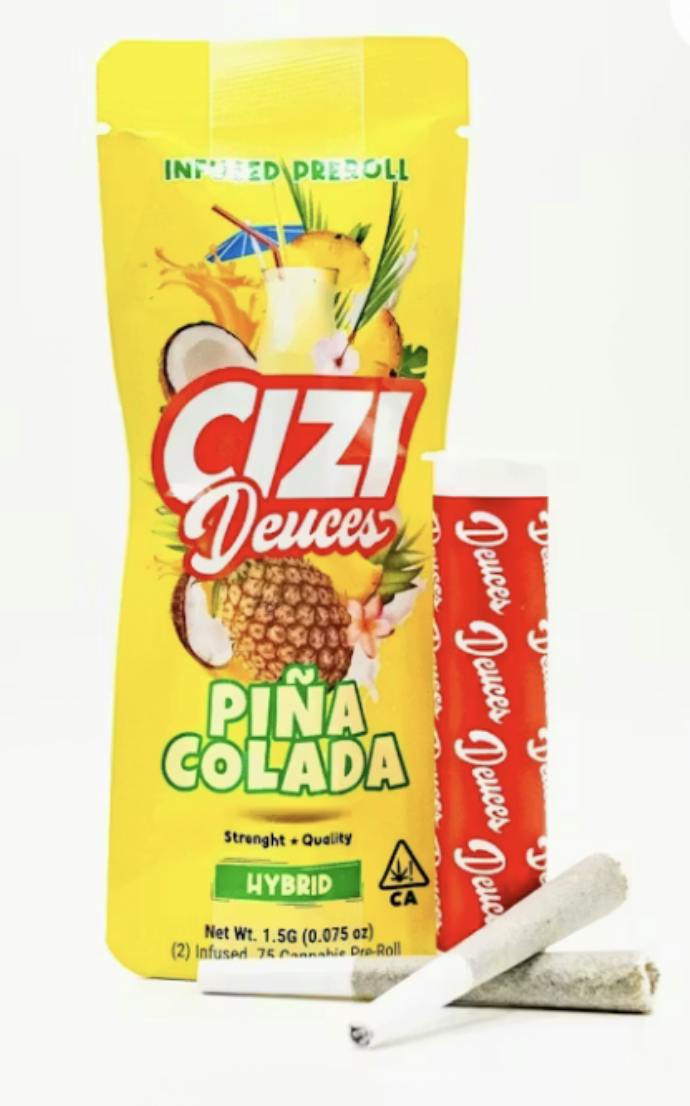 CIZI - Pina Colada - 1.5G - Diamond Infused Pre Roll Pack