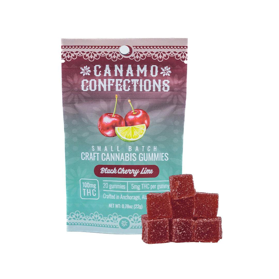 Canamo Gummies 100mg - Black Cherry Lime
