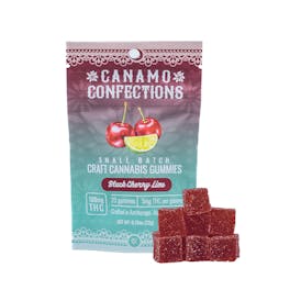 Canamo Gummies 100mg - Black Cherry Lime