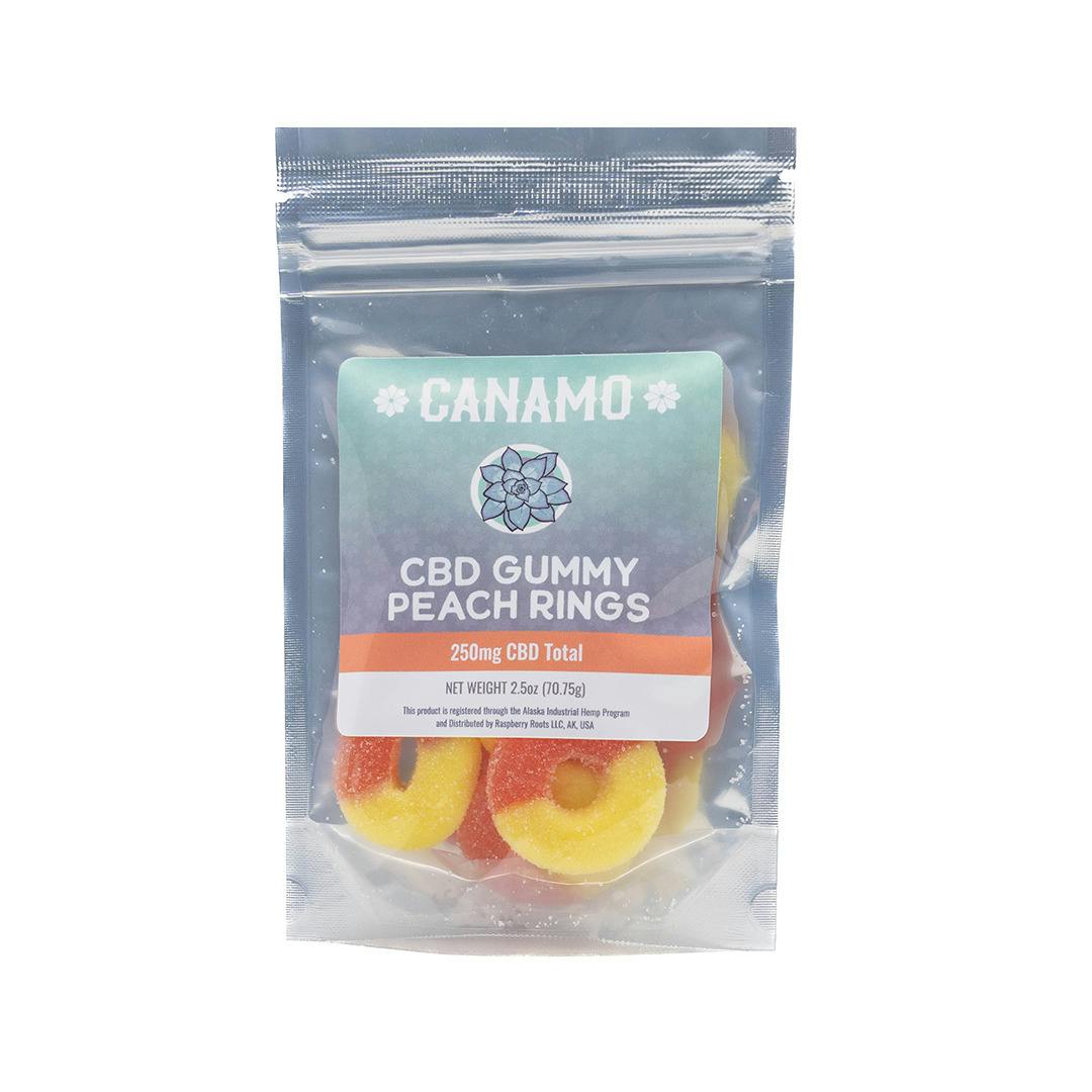 Canamo CBD Gummies 250mg - Peach Rings