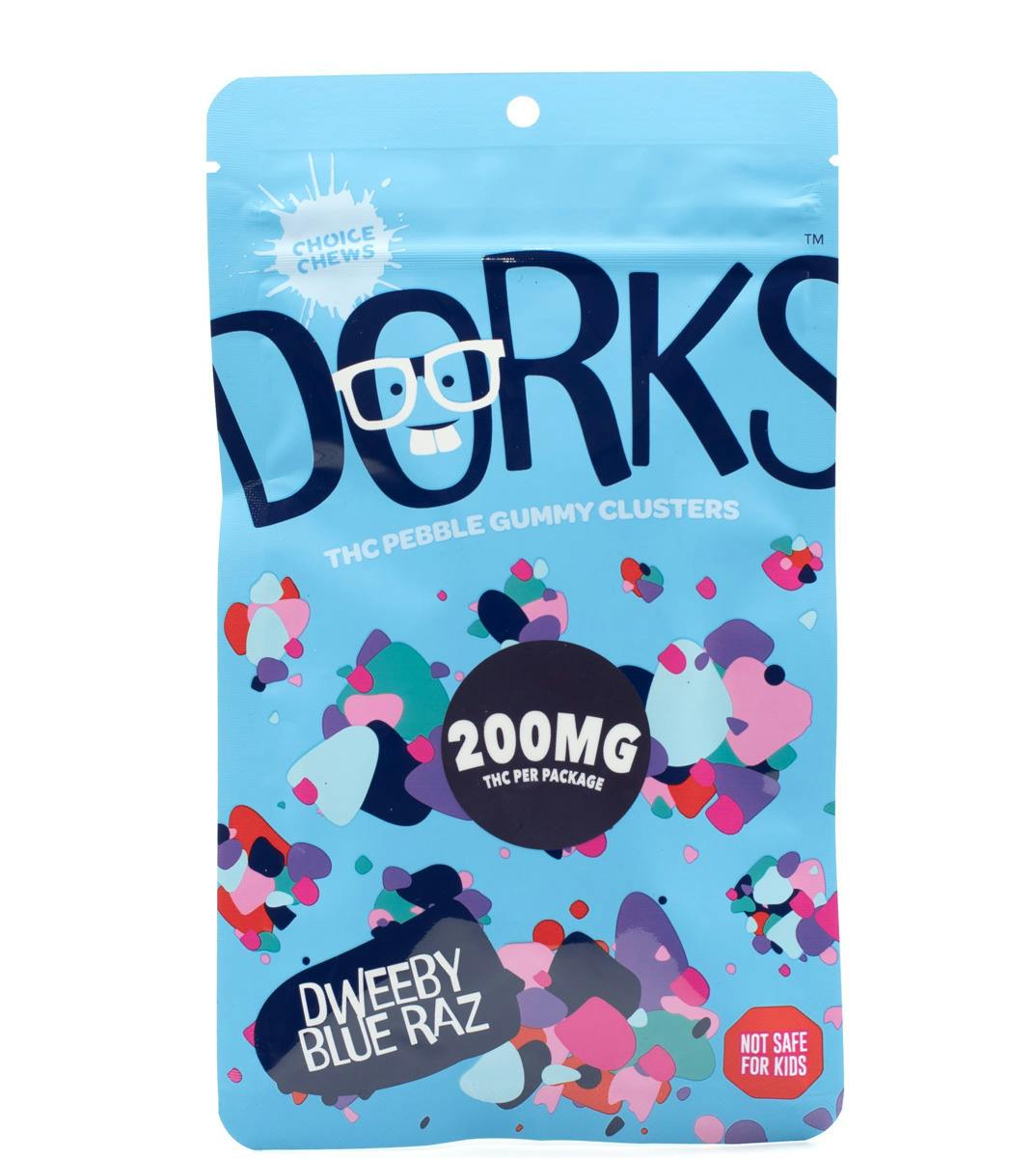 Dweeby Blue Raz Pebble Gummy Clusters