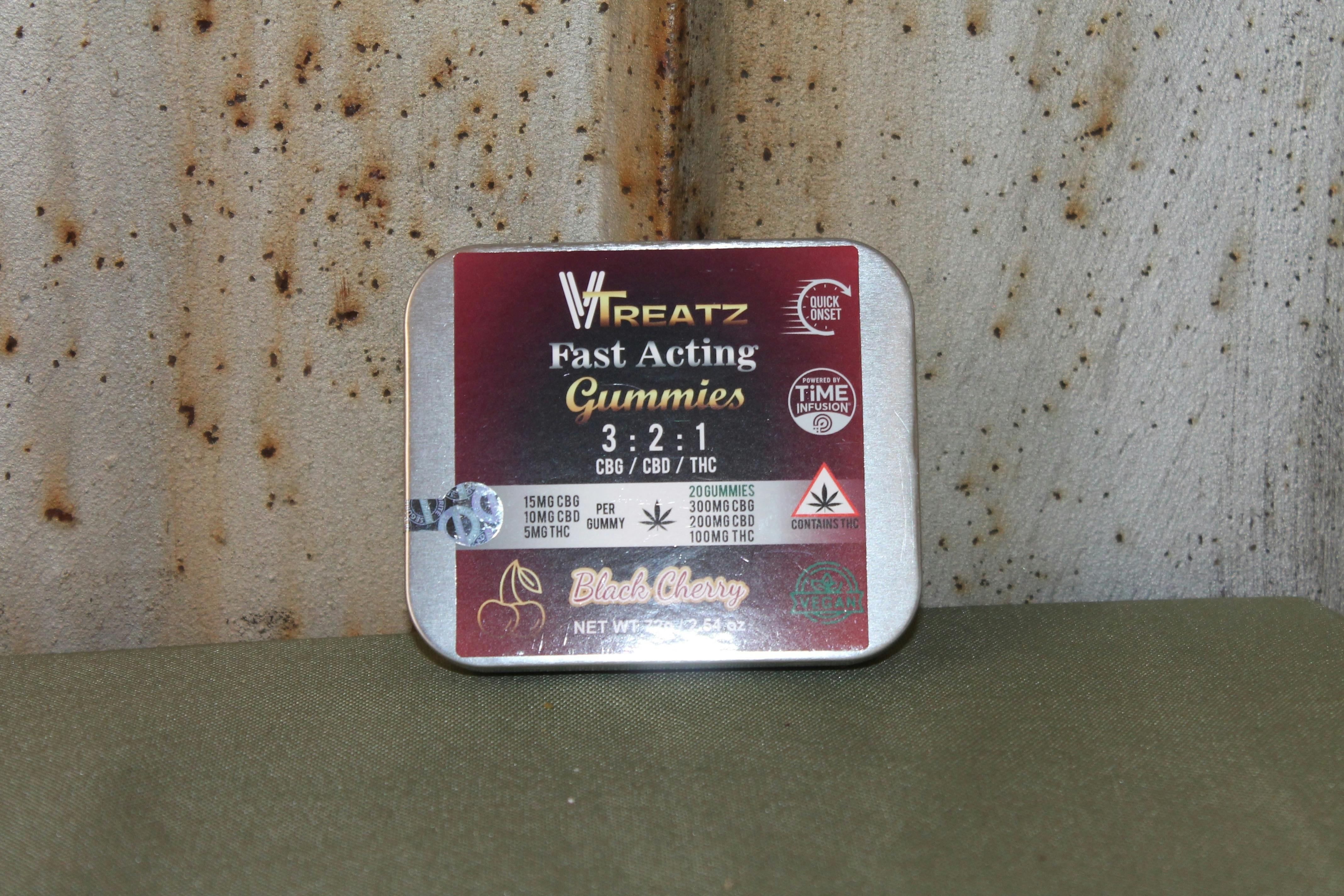 Vtreatz | Black Cherry Gummies I 3:2:1 (CBG/CBD/THC) at Northeast Kannabis