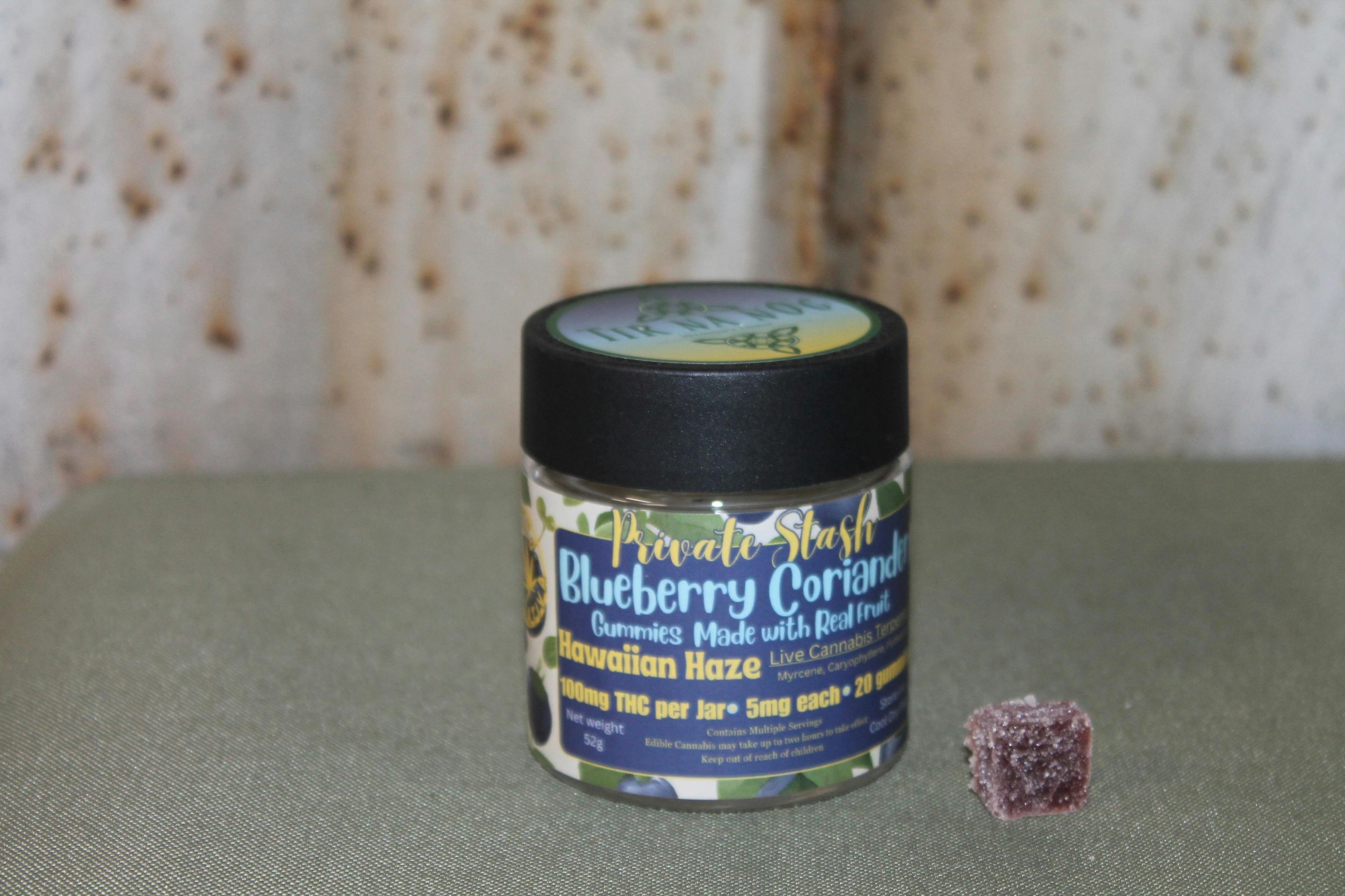 Tir Na Nog I Blueberry Coriander Gummies (Hawaiian Haze Strain) at Northeast Kannabis