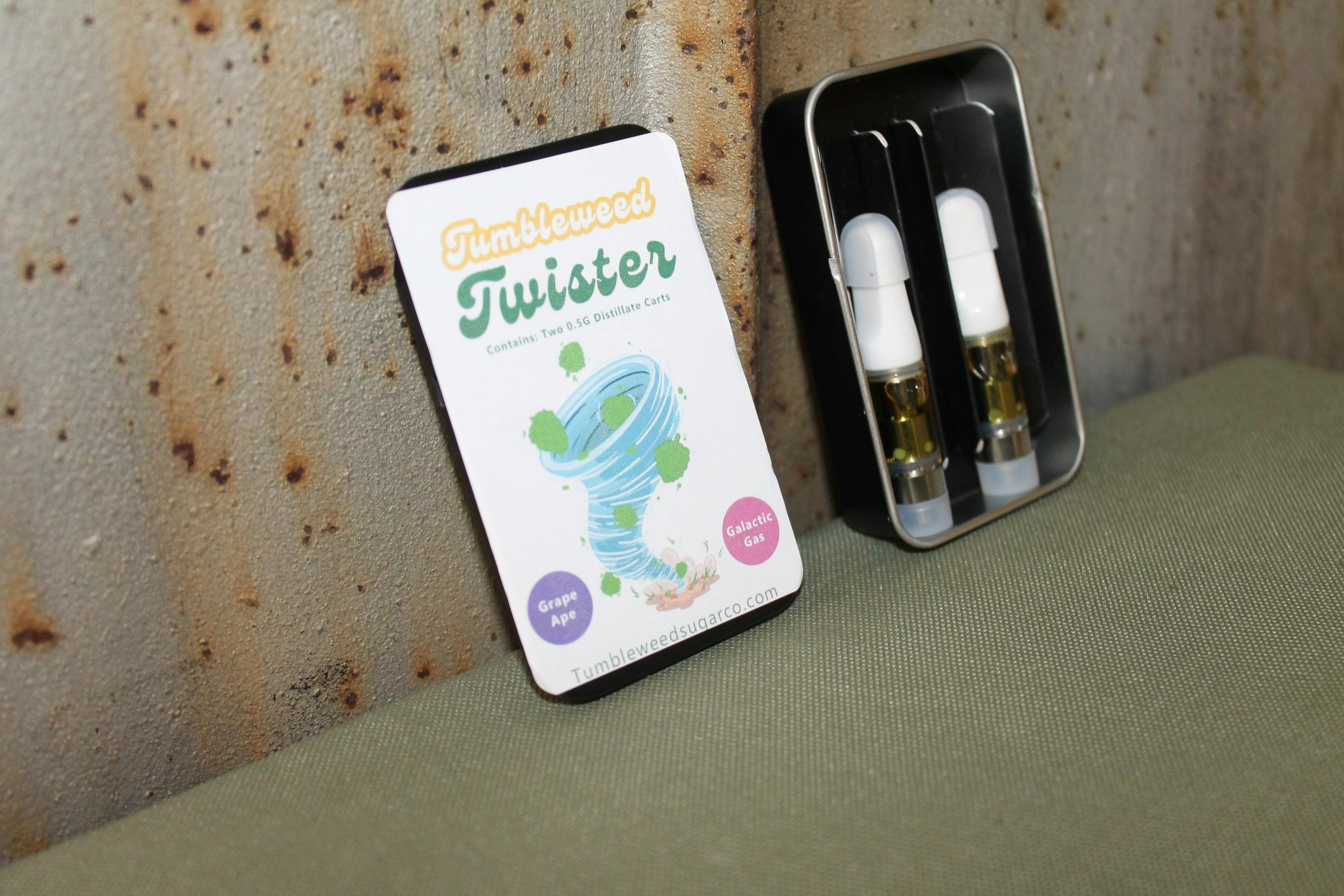 Uncle Larry's Twister Pack I Grape Ape and Galactic Gas | 2, 0.5g Vape Carts at Northeast Kannabis