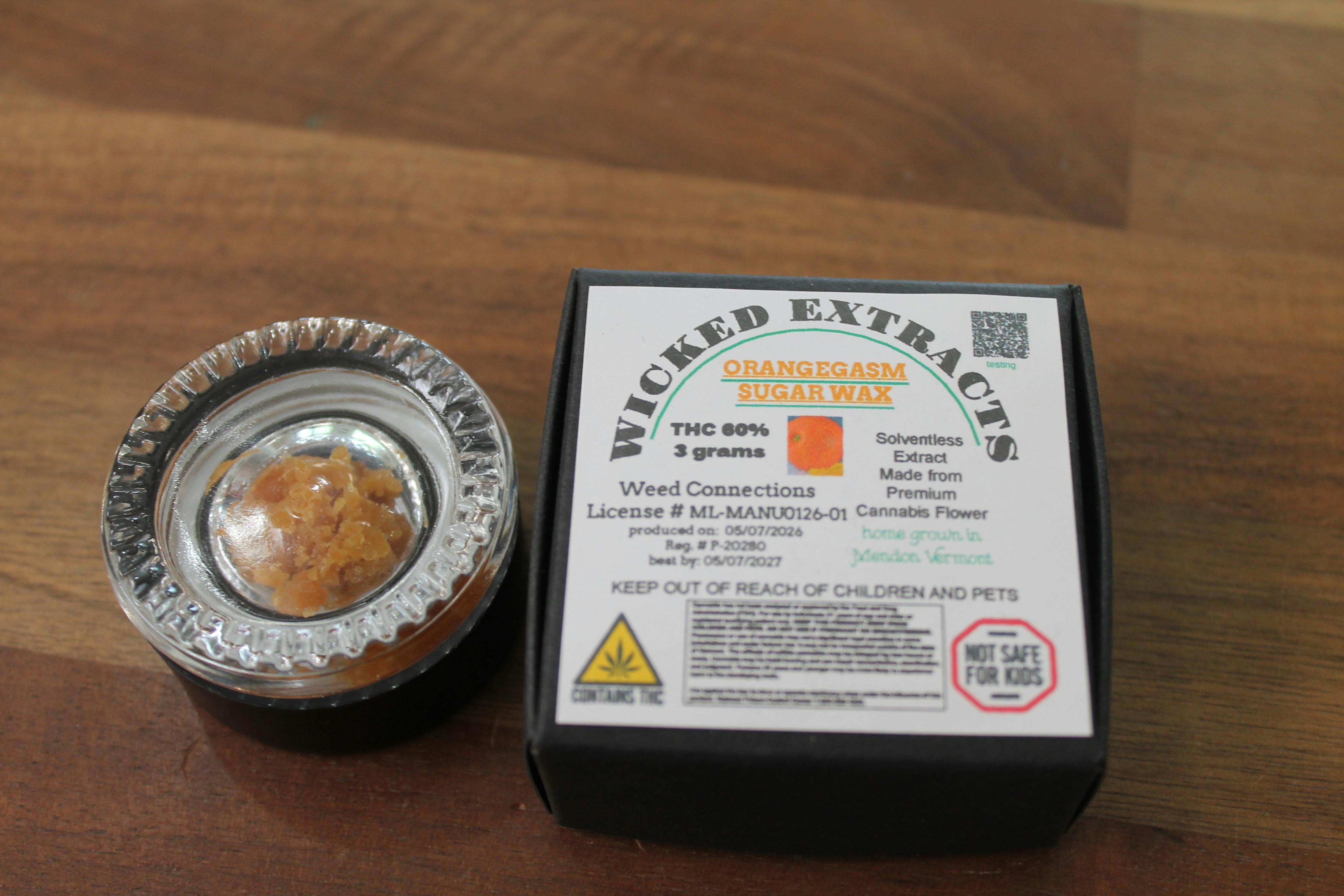 Weed Connections I Orangegasm I 3g Sugar Wax at Northeast Kannabis