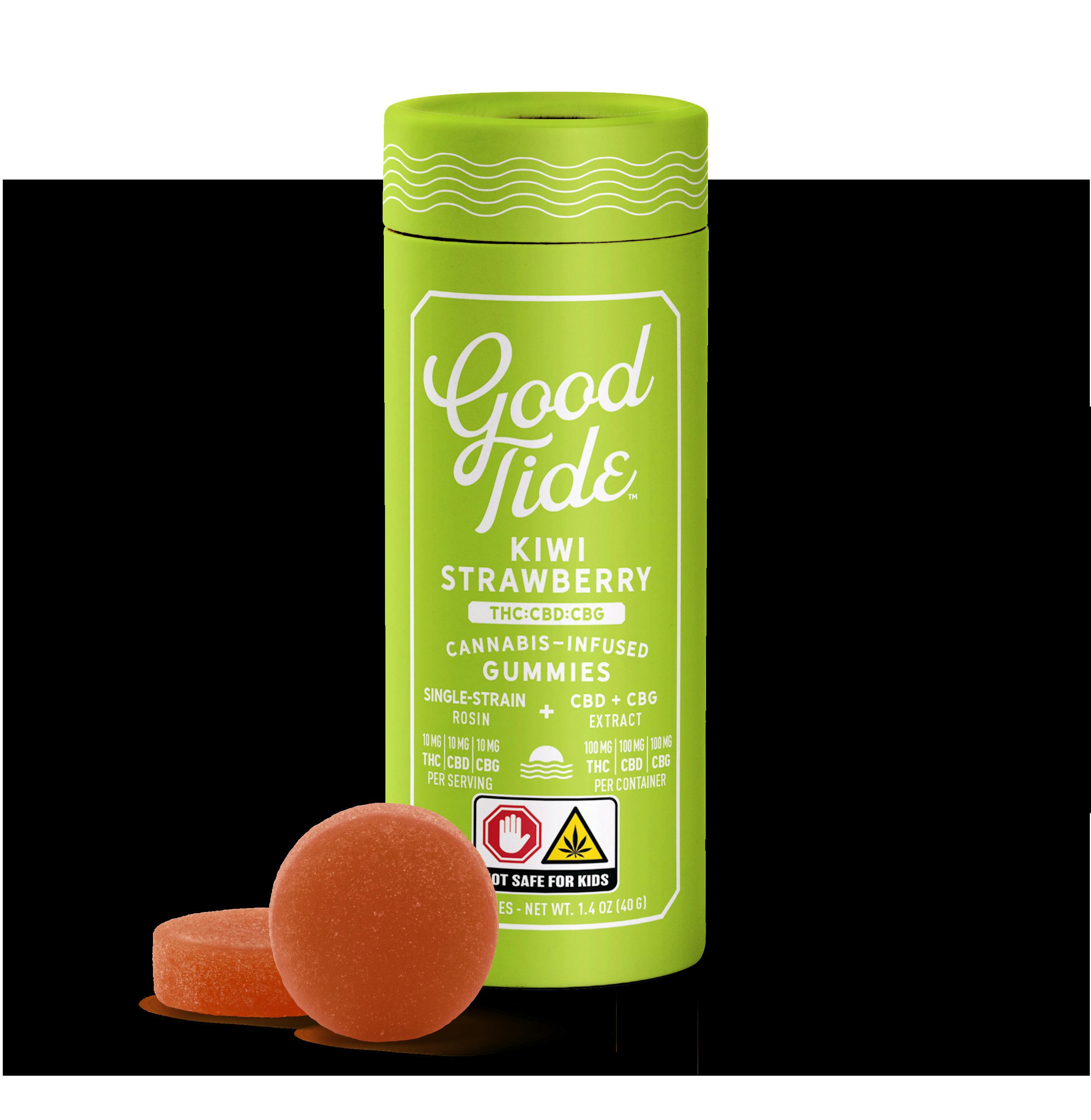 Kiwi Strawberry Hash Rosin 1:1:1 THC:CBD:CBG | 10pk | 100mg