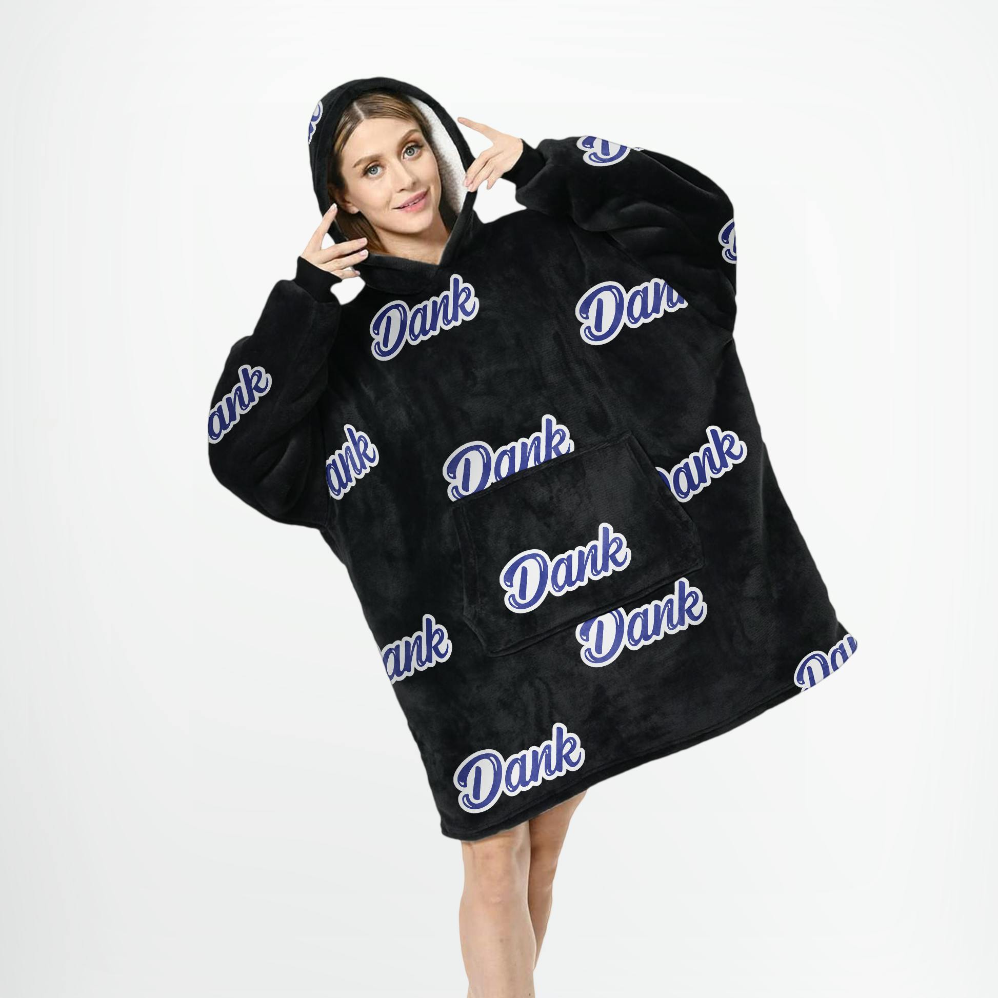 The Dankaroo | Dank Logo | Black | Oversized Hoodie