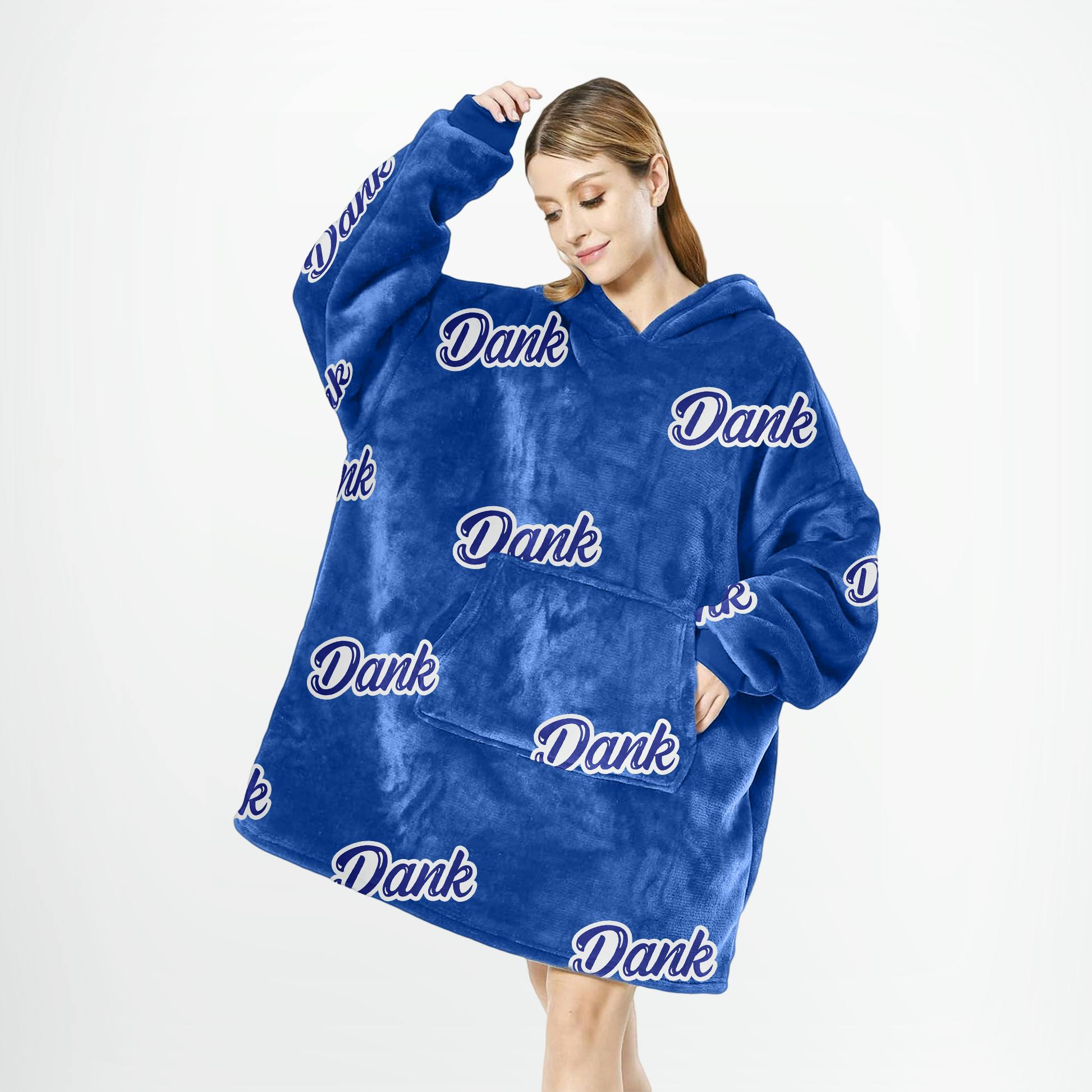 The Dankaroo | Dank Logo | Blue | Oversized Hoodie