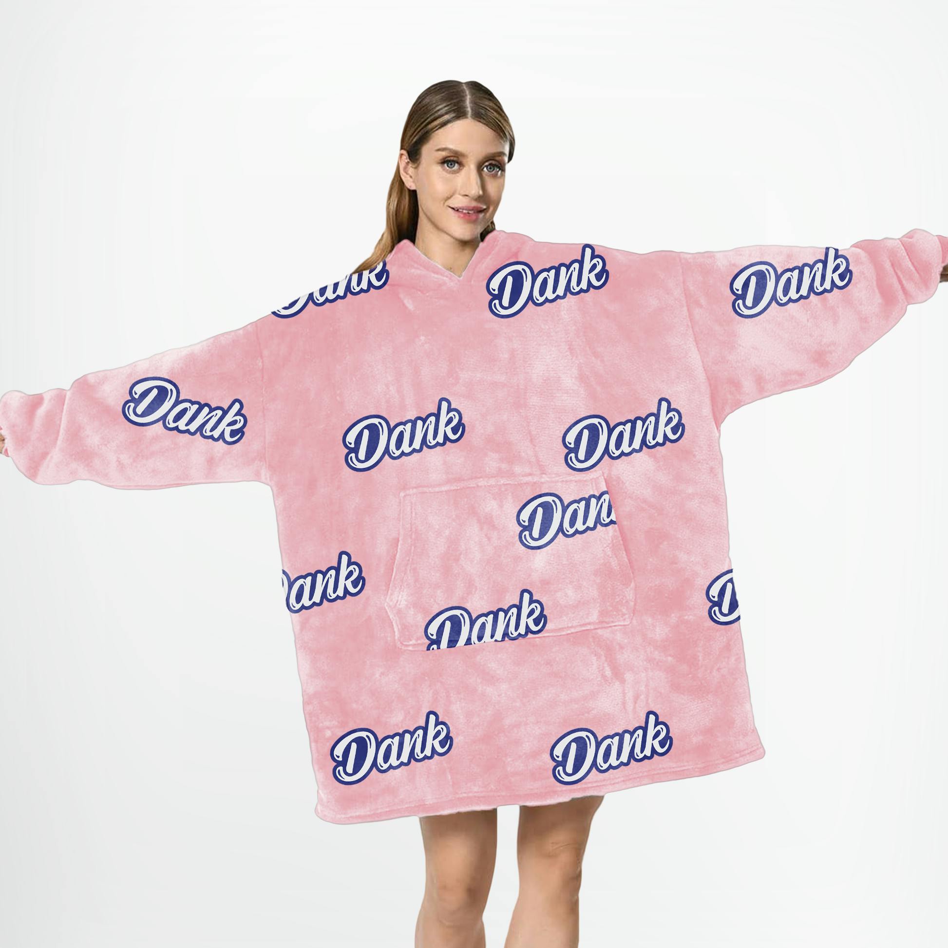 The Dankaroo | Dank Logo | Pink | Oversized Hoodie