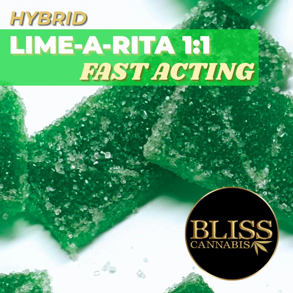 Bliss Fast Acting Lime-arita Hybrid 1:1 Gummies