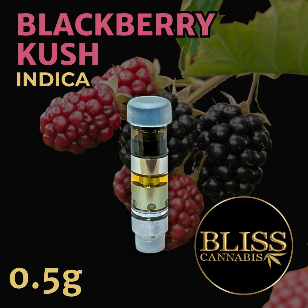 BLISS Blackberry Kush .5g Indica Cartridge cannabis product