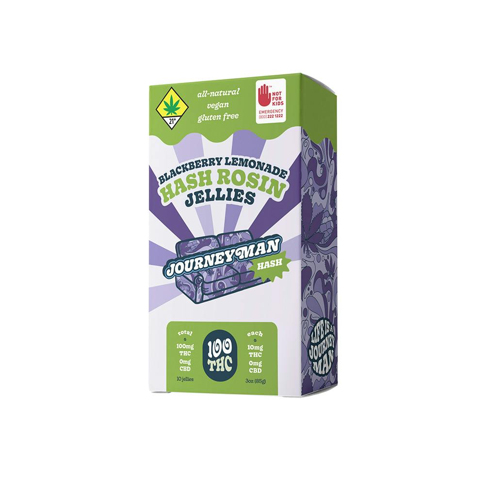 Blackberry Lemonade Hash Rosin Jellies [10pk] (100mg THC) | Journeyman - Hash Gummies