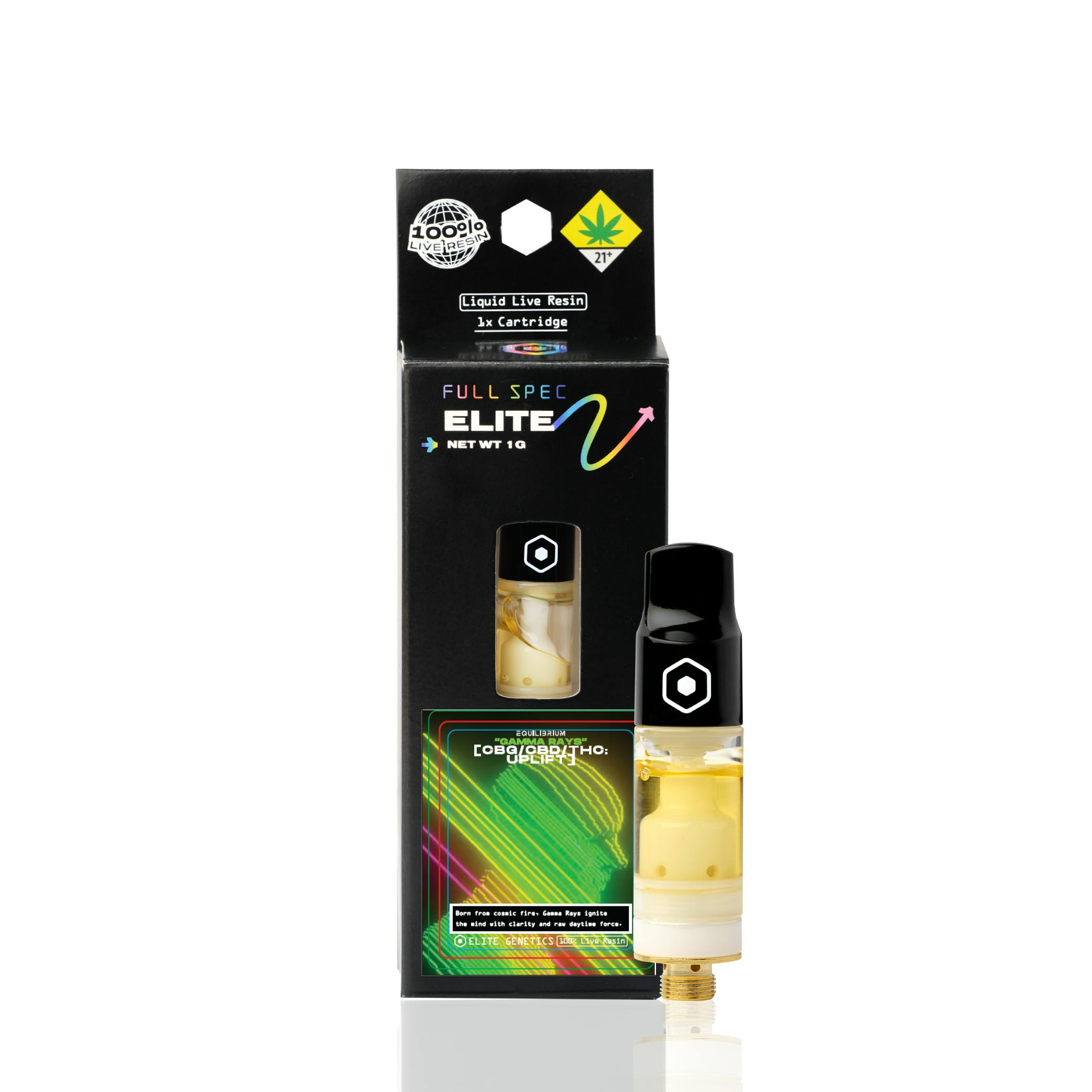 CBD:CBG Gamma Rays | Full Spec - Elite Equilibrium Liquid Live Resin Cartridge