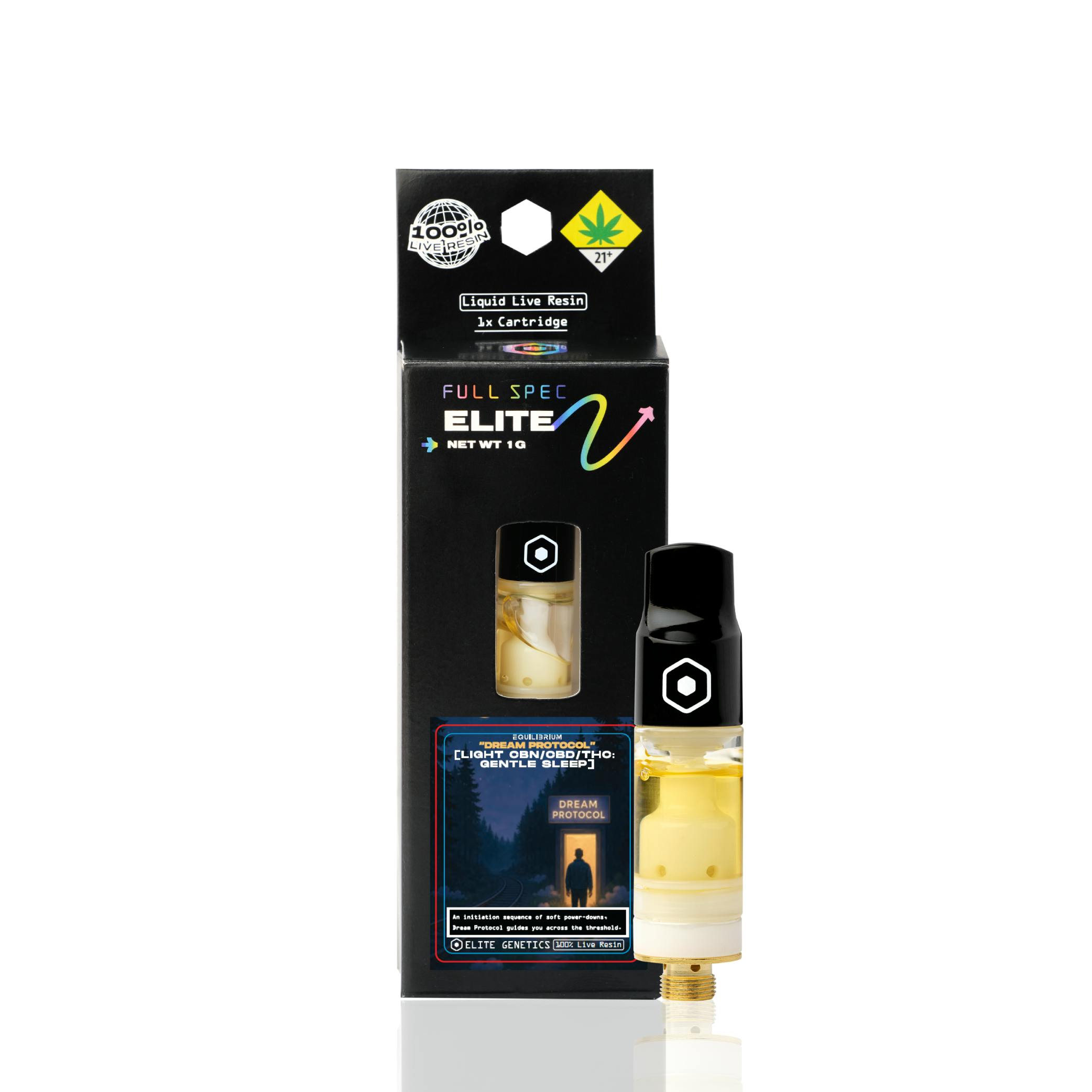 CBD:CBN Dream Protocol | Full Spec - Elite Equilibrium Liquid Live Resin Cartridge