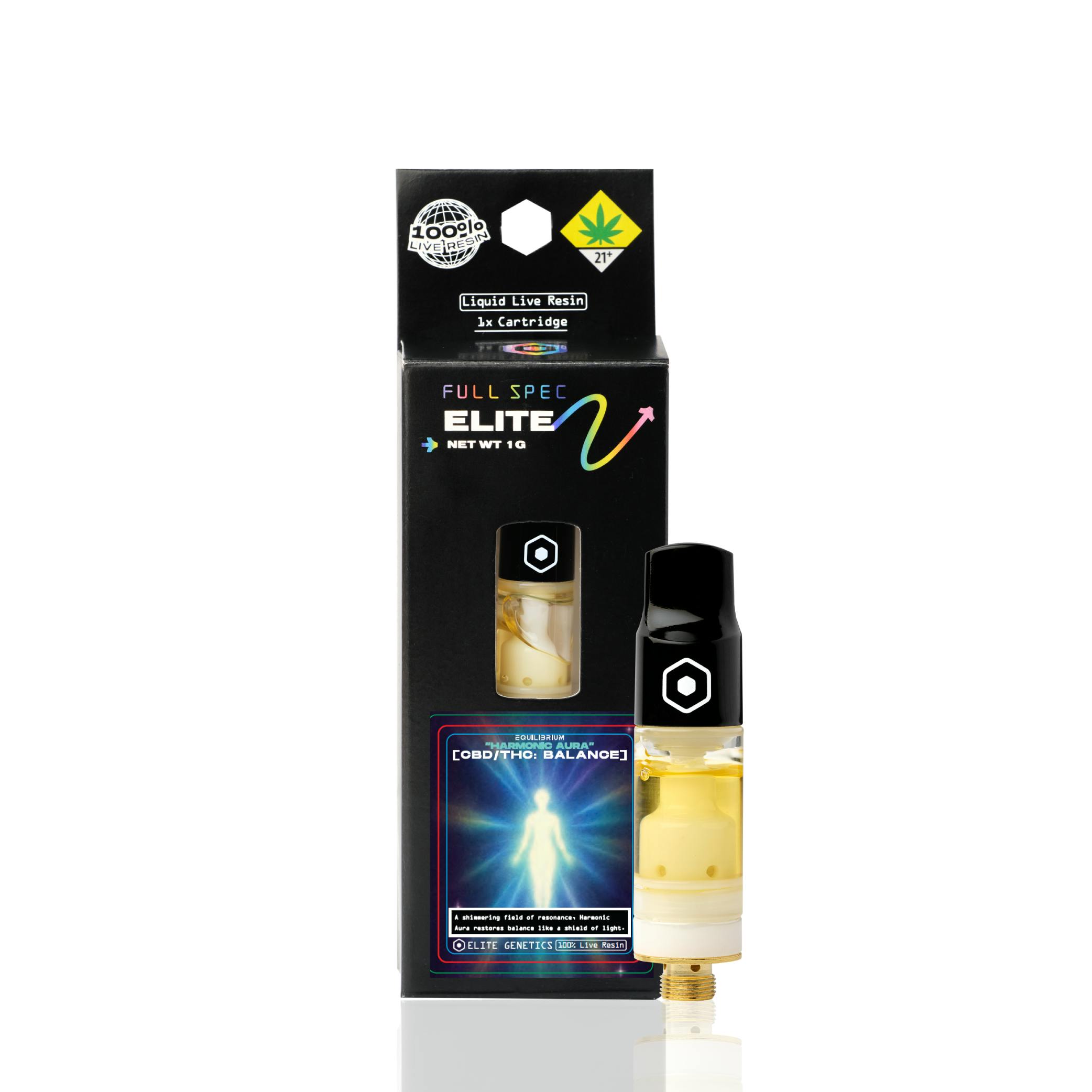 CBD Harmonic Aura | Full Spec - Elite Equilibrium Liquid Live Resin Cartridge