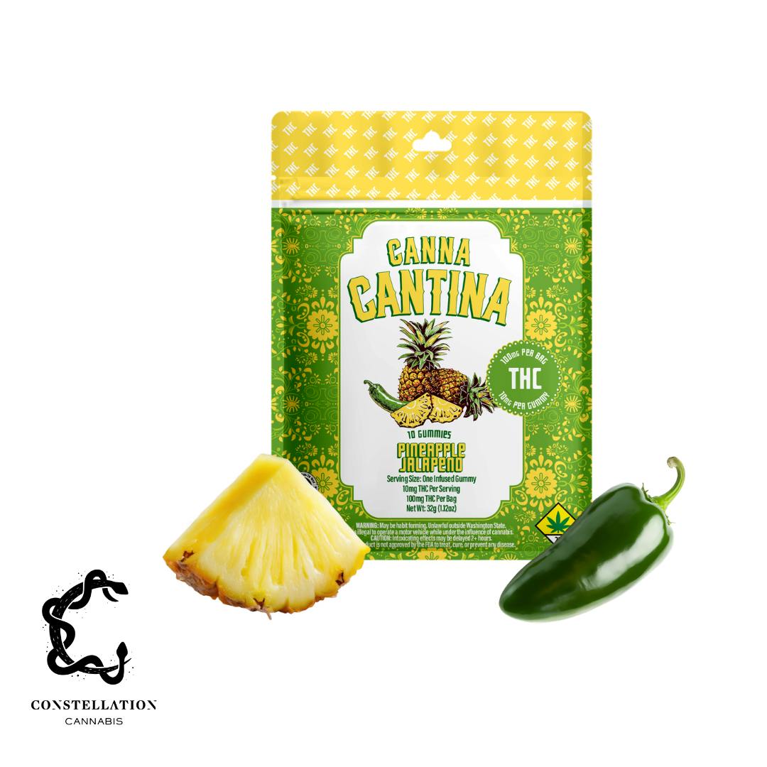 Pineapple Jalapeno [10pk] (100mg) | Canna Cantina - Canna Cantina Gummies