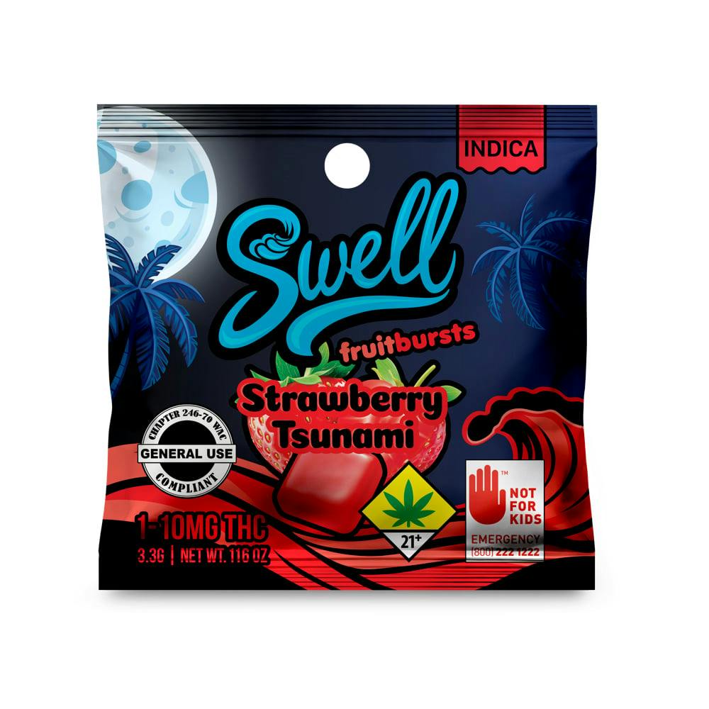 Strawberry Tsunami - Indica [1pk] (10mg) | Swell - Fruit Burst Solo Pack