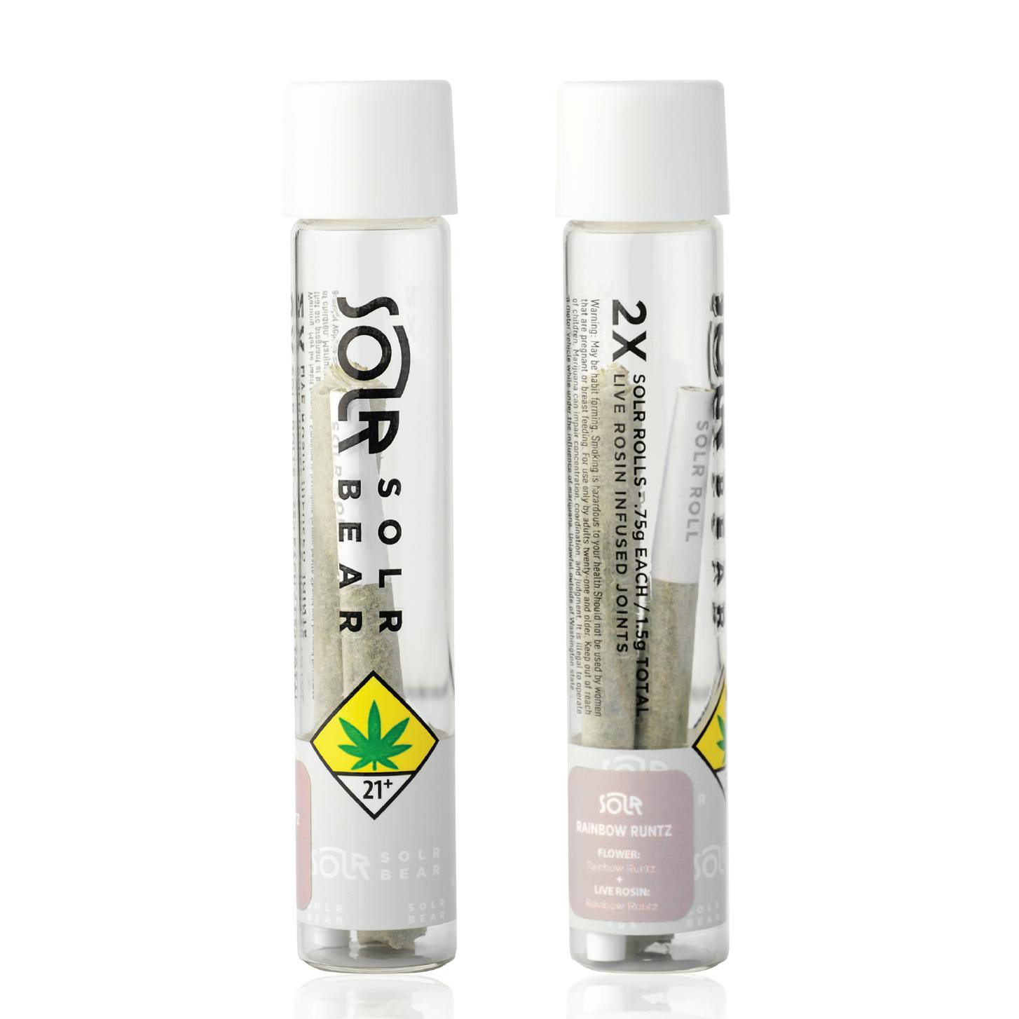 Polite And Potent [.75g] | Solr Bear - 2 Pack Rosin Infused Pre Roll