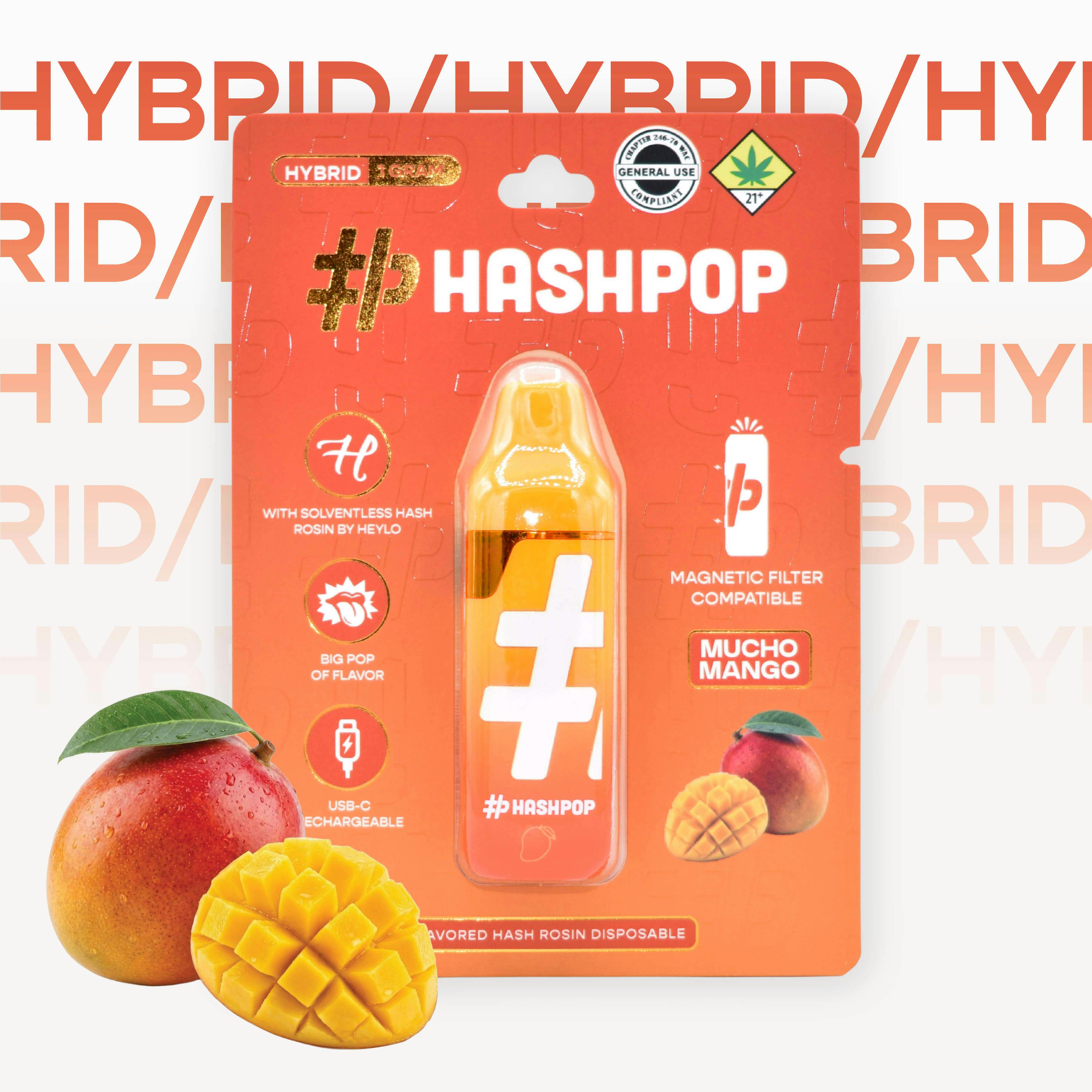 Mucho Mango [1000mg] | HashPop - Flavored Hash Rosin Oil All-In-One