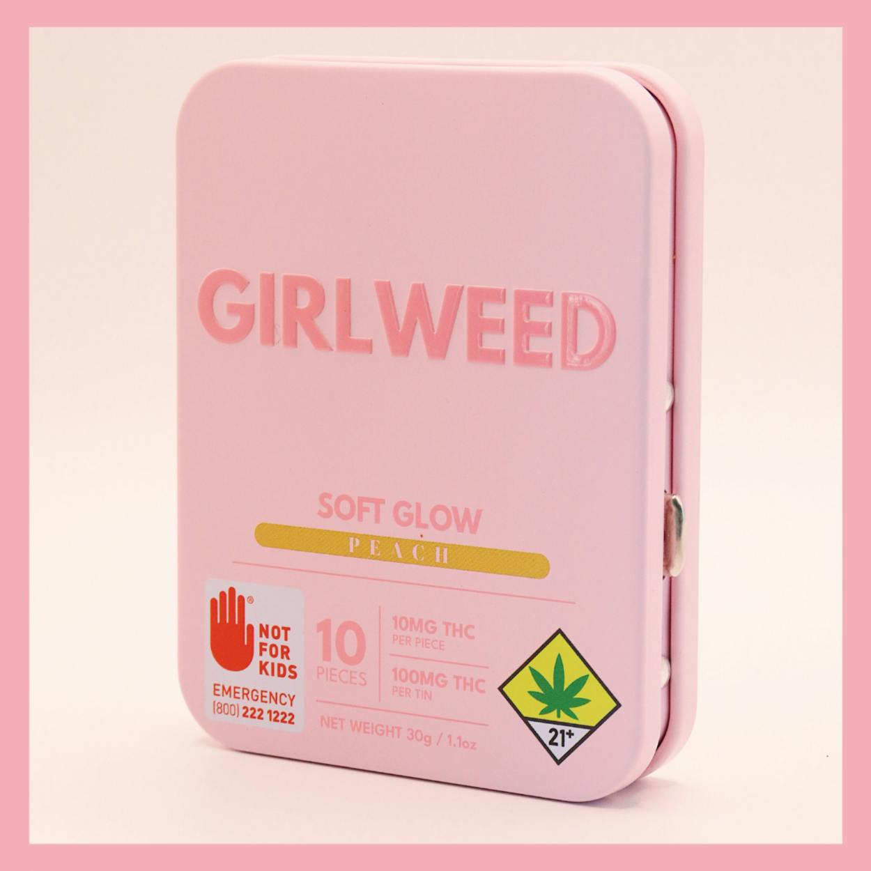Peach Vanilla + Lion's Mane [10pk] (100mg) | GIRLWEED - Gummies