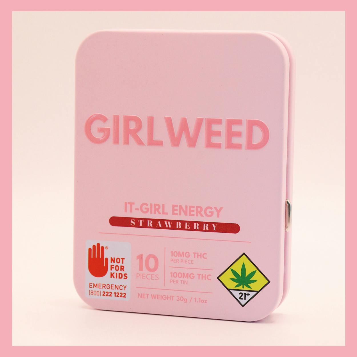 Strawberry + Cacao [10pk] (100mg) | GIRLWEED - Gummies