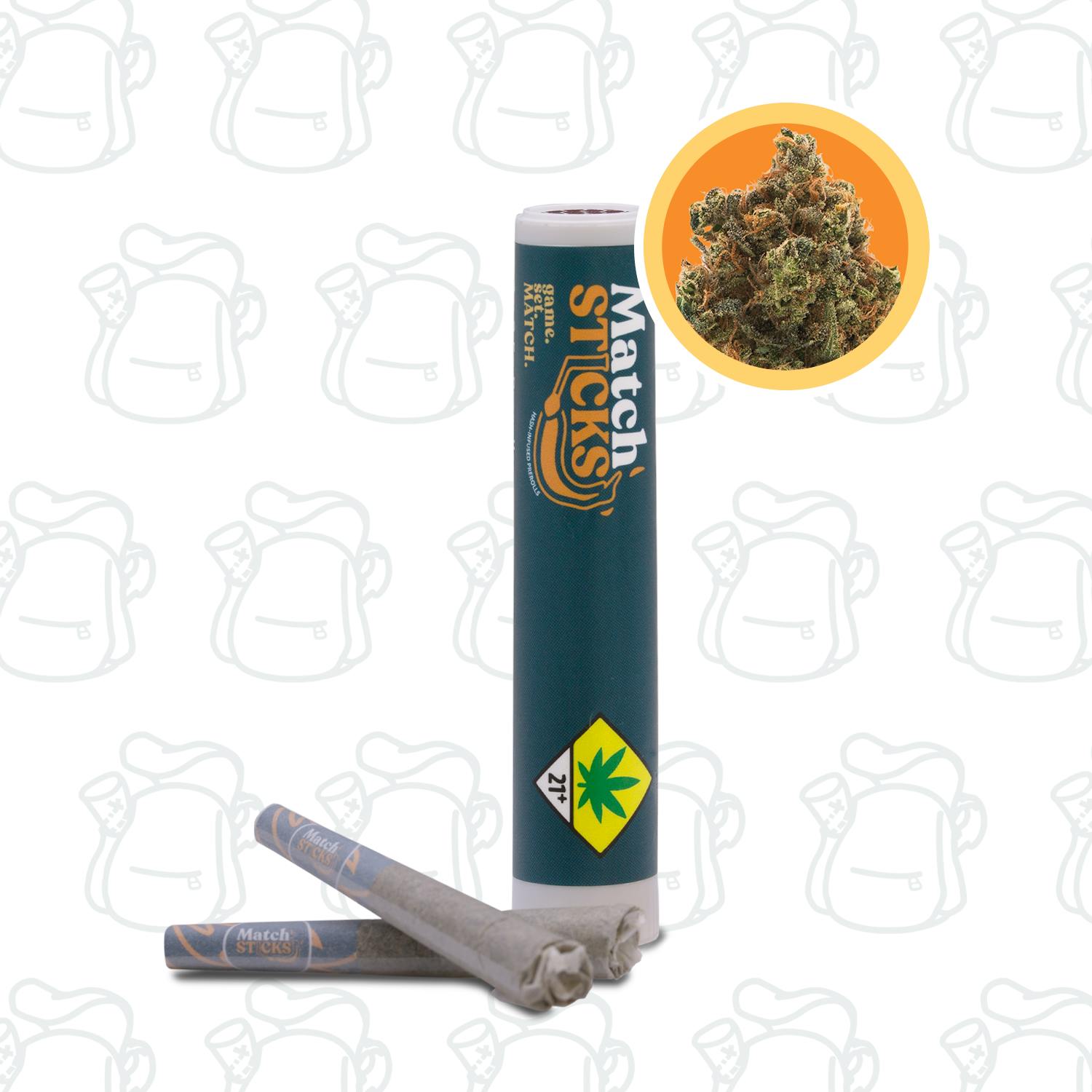 Electric Zushi - [2 x 0.5g] | Dewey Cannabis Co. - Hash Infused MatchSticks 2 Pack