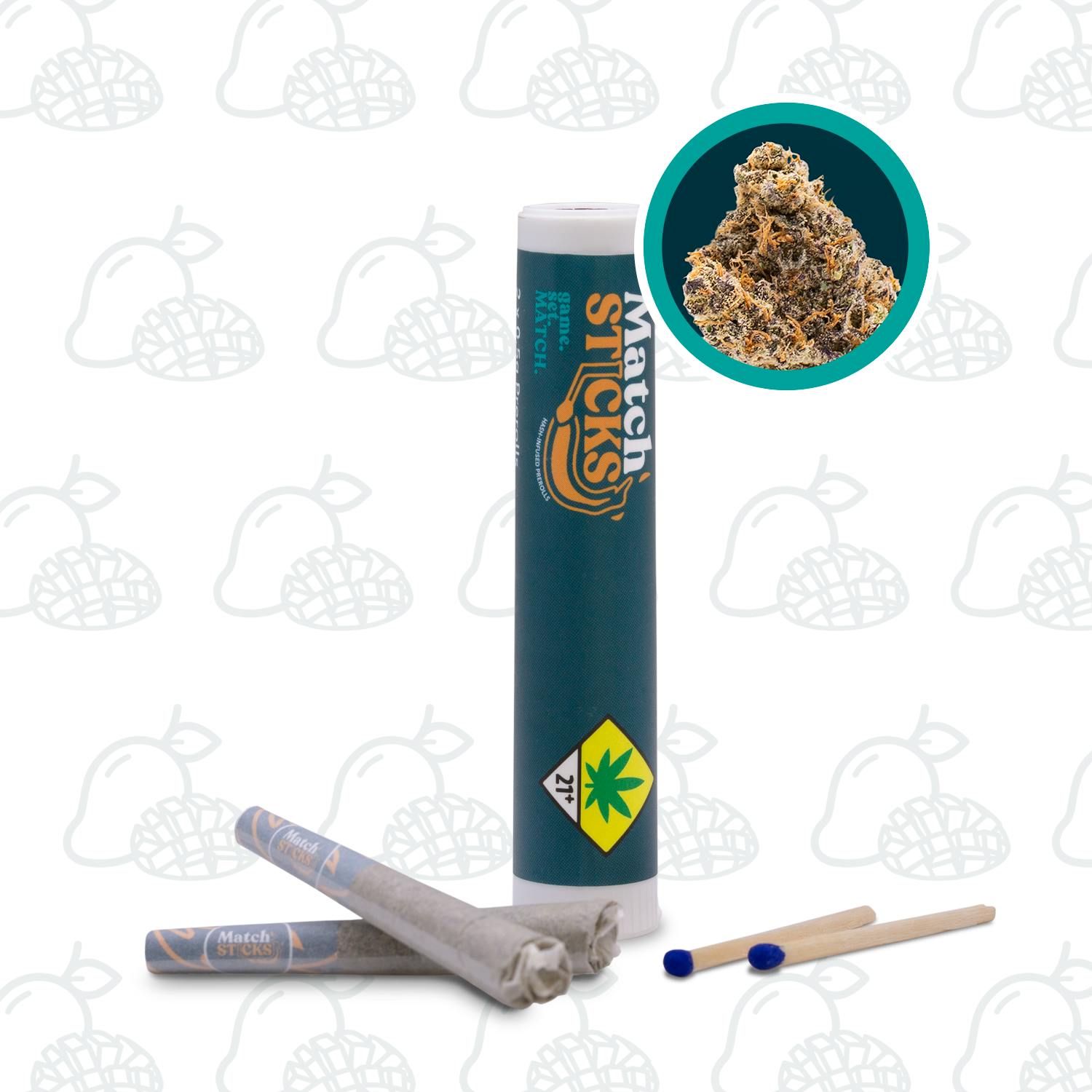 Mango Sticky Rice - [2 x 0.5g] | Dewey Cannabis Co. - Hash Infused MatchSticks 2 Pack