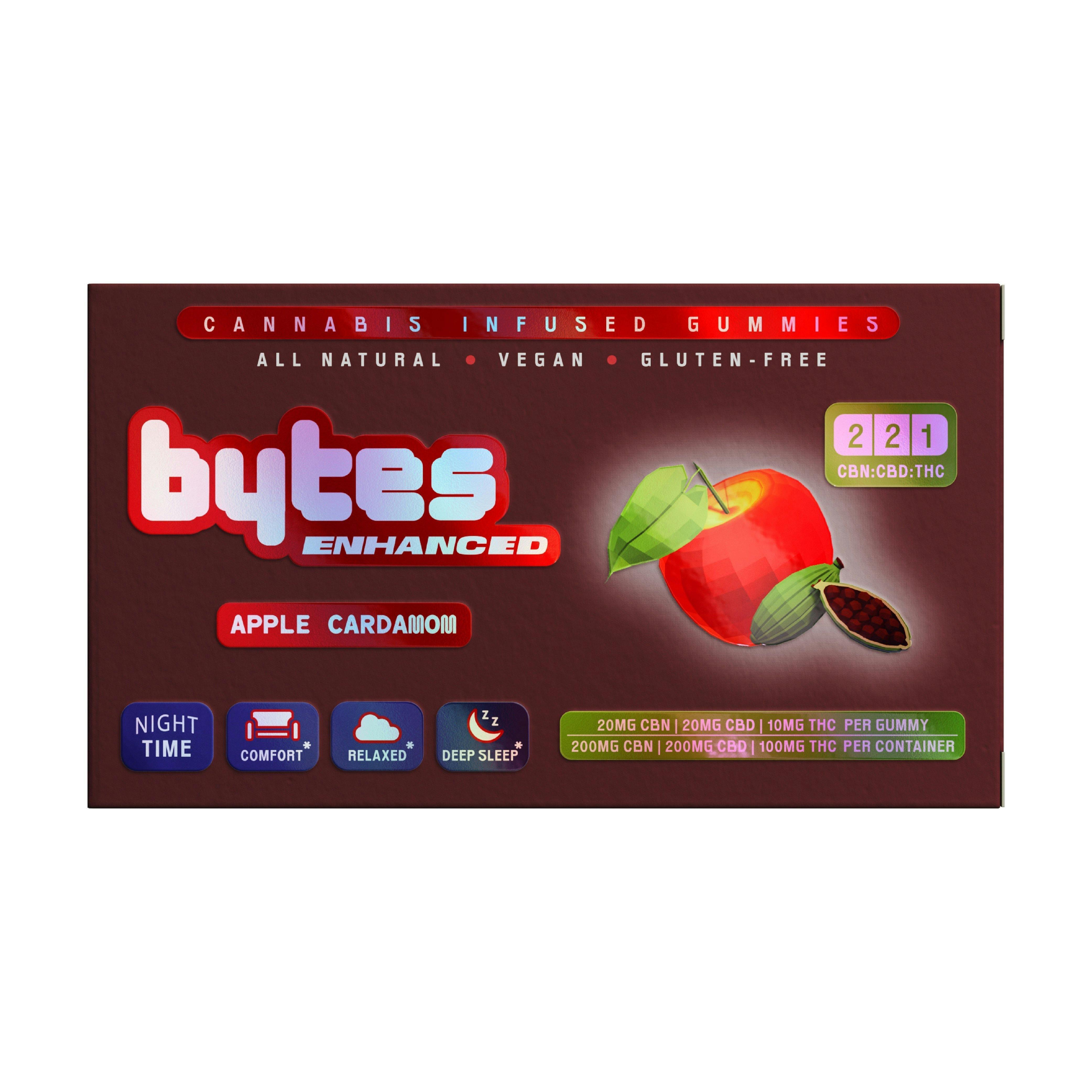 2:2:1 Apple Cardamom [10pk] (200mg CBN/200mg CBD/100mg THC) | Bytes - Enhanced Gummies