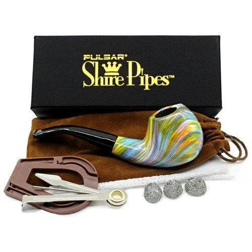 SHIRE - Bent Brandy Rainbow Pipe - 6"