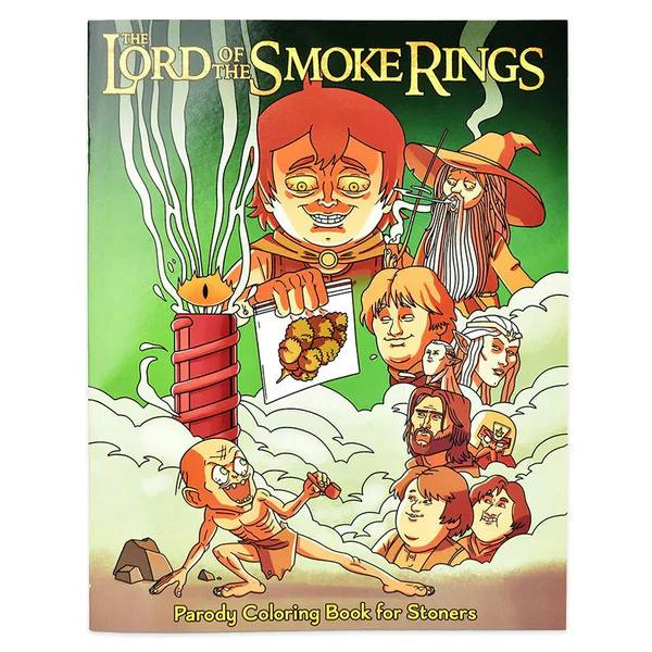 WOOD ROCKET - Lord of the Smoke Rings Adult Colouring Book - 8.5" x 11"