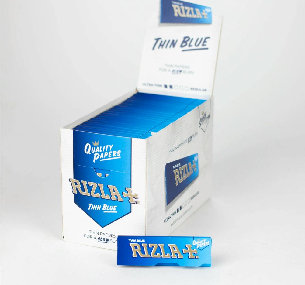 RIZLA - Thin Blue Single Wide Rolling Papers