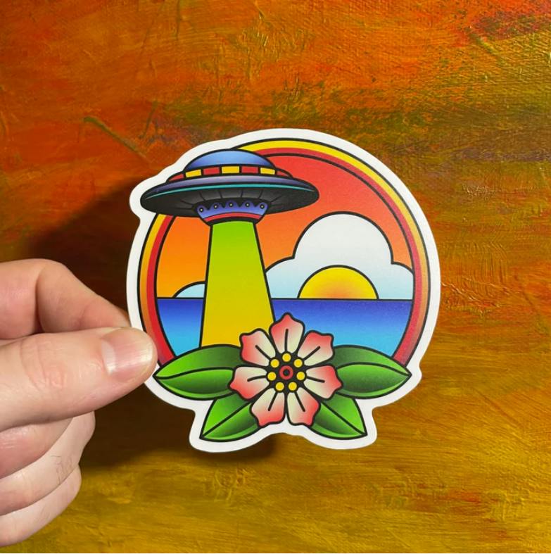 The Local Sticker Shop - Tropical UFO #1