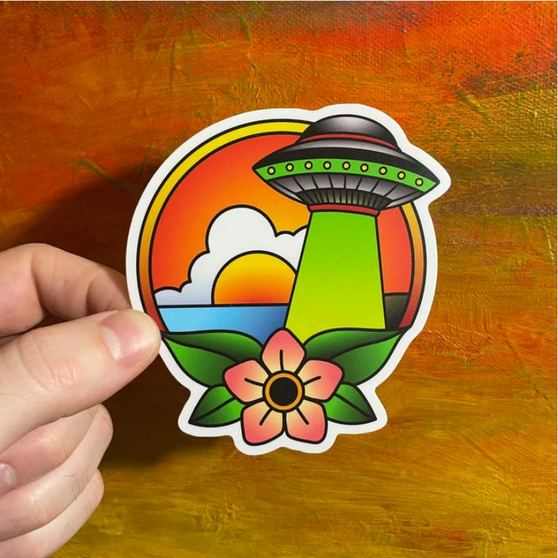 The Local Sticker Shop - Tropical UFO #2