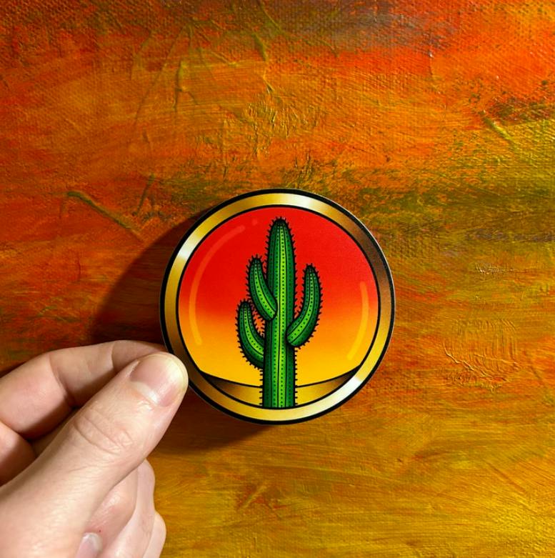 The Local Sticker Shop - Desert Sunset Cactus