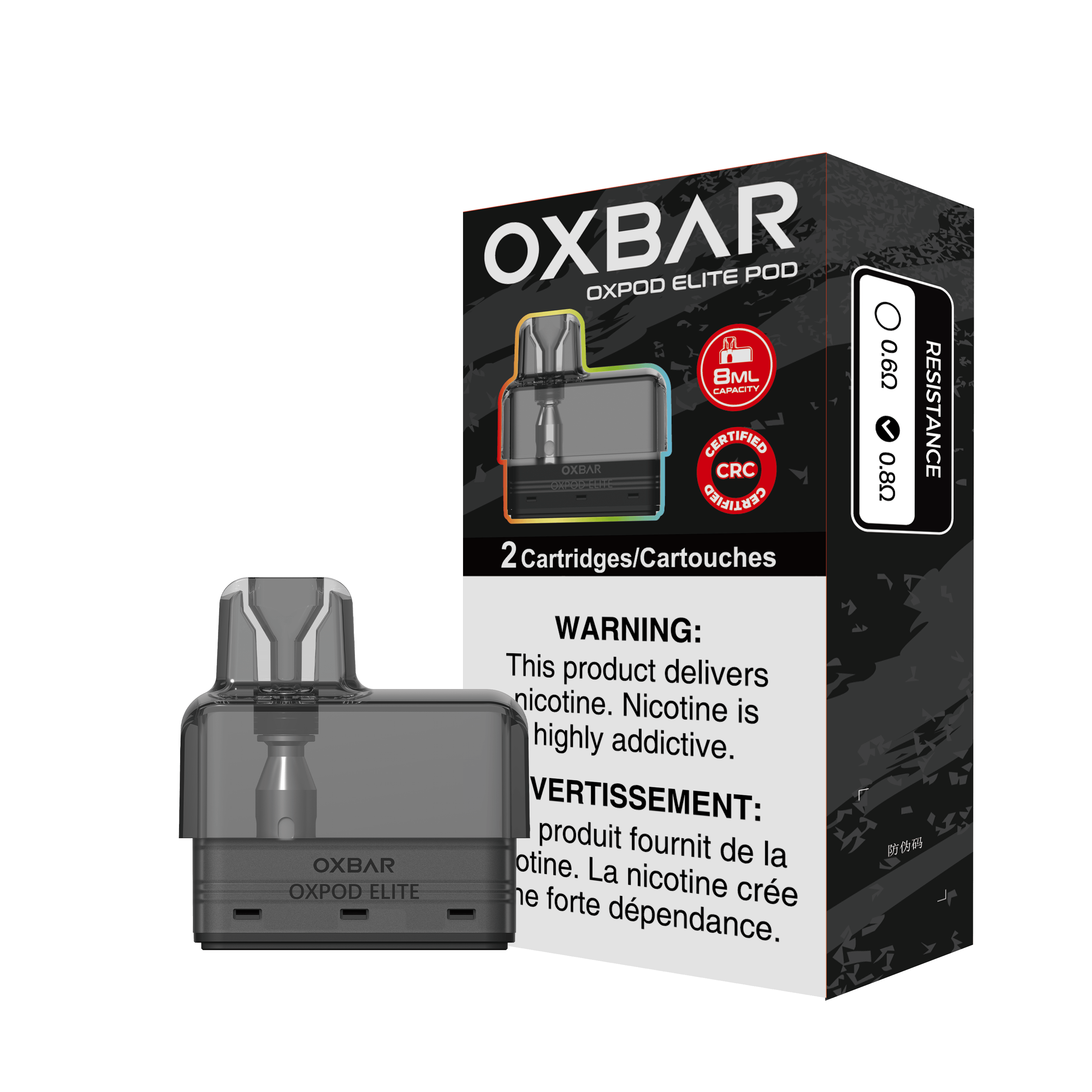 OXBAR Oxpod Elite Pod Replacement 2/pk 0.8 OHM