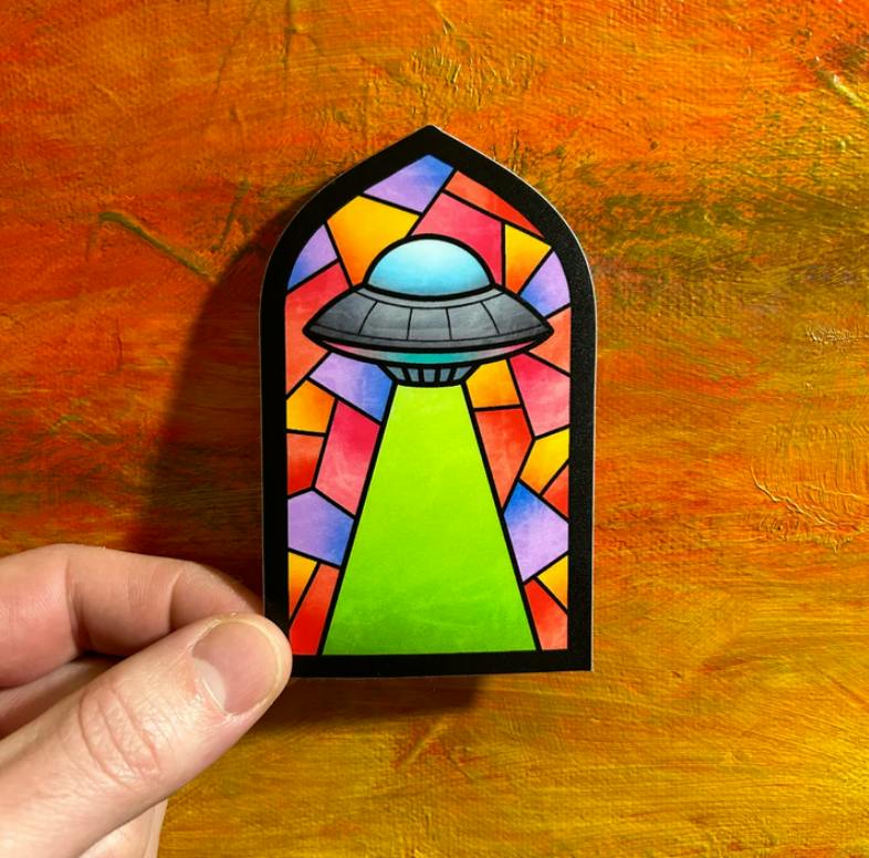 The Local Sticker Shop - Stained Glass UFO