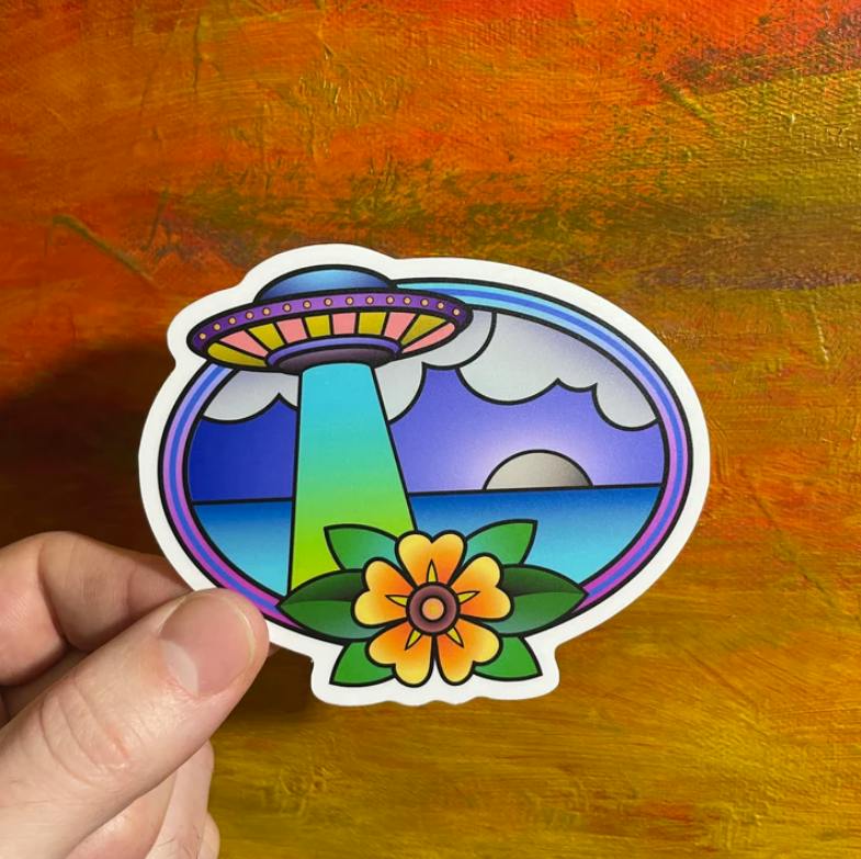 The Local Sticker Shop - Tropical UFO #4