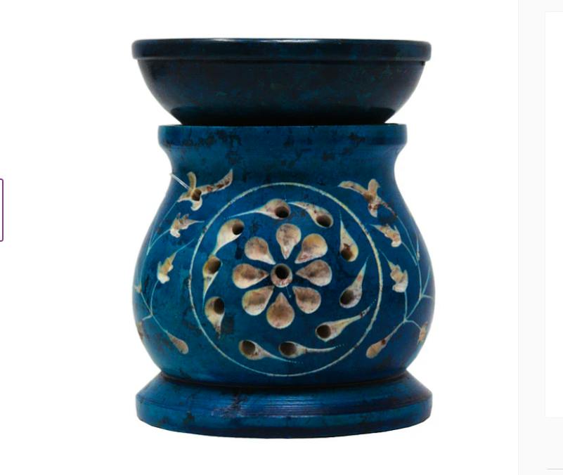 Carved Tree Branch Essential Oil Diffuser - Turquoise