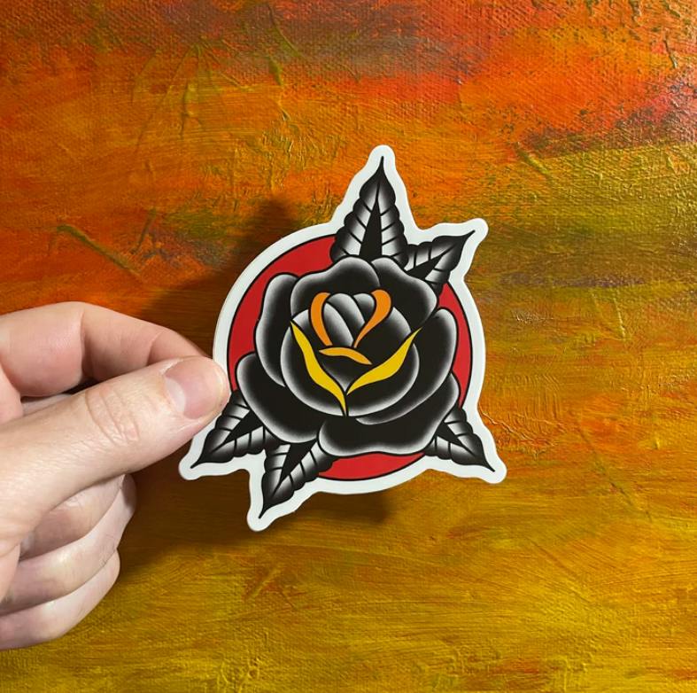 The Local Sticker Shop - Black Rose