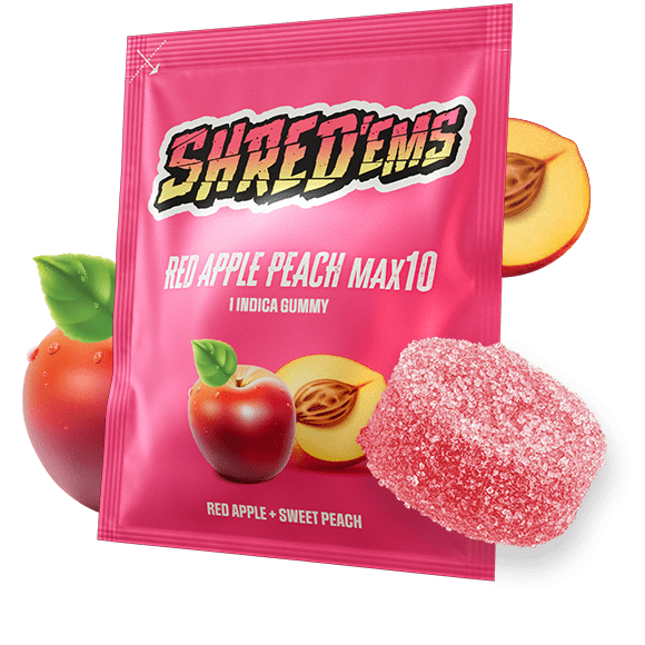 SHRED'EMS MAX Red Apple Peach Gummy 1x10mg