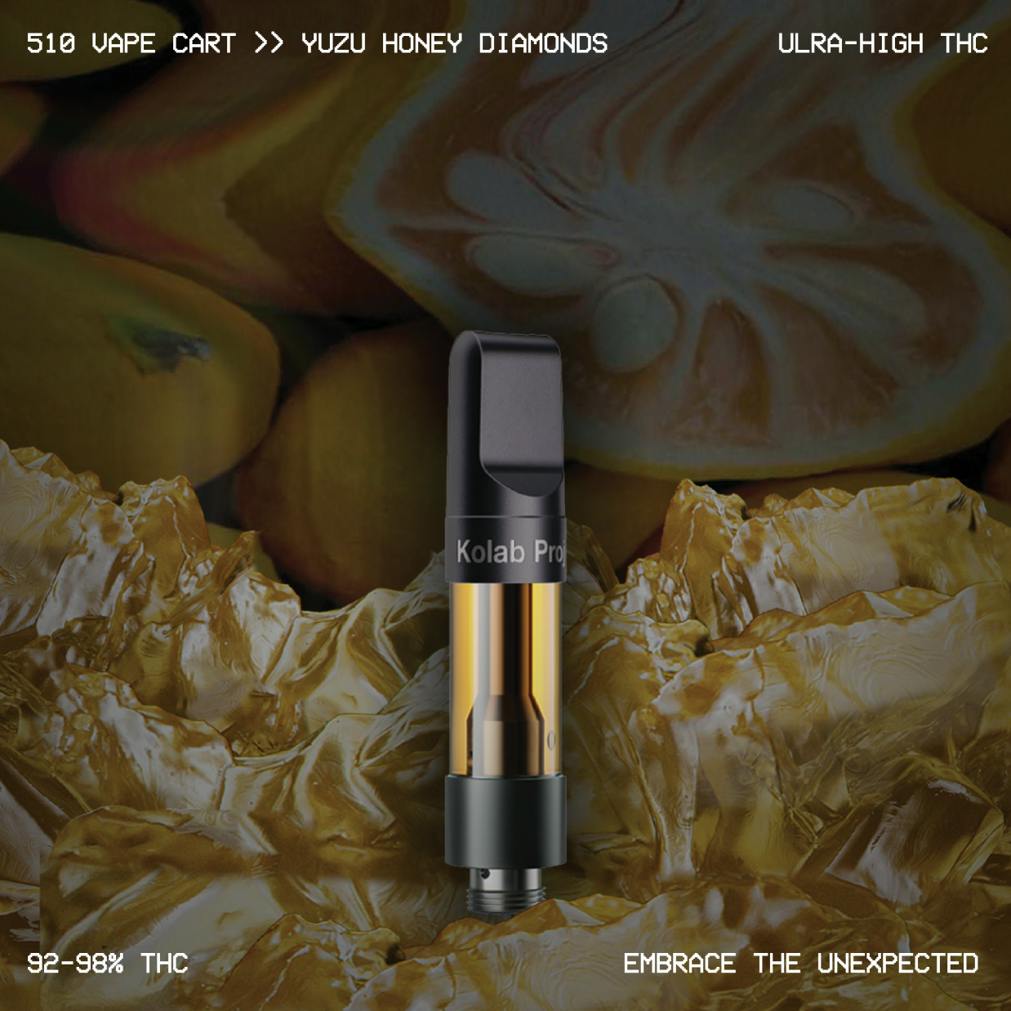 KOLAB Yuzu Honey Liquid Diamond 510 Cart 1G