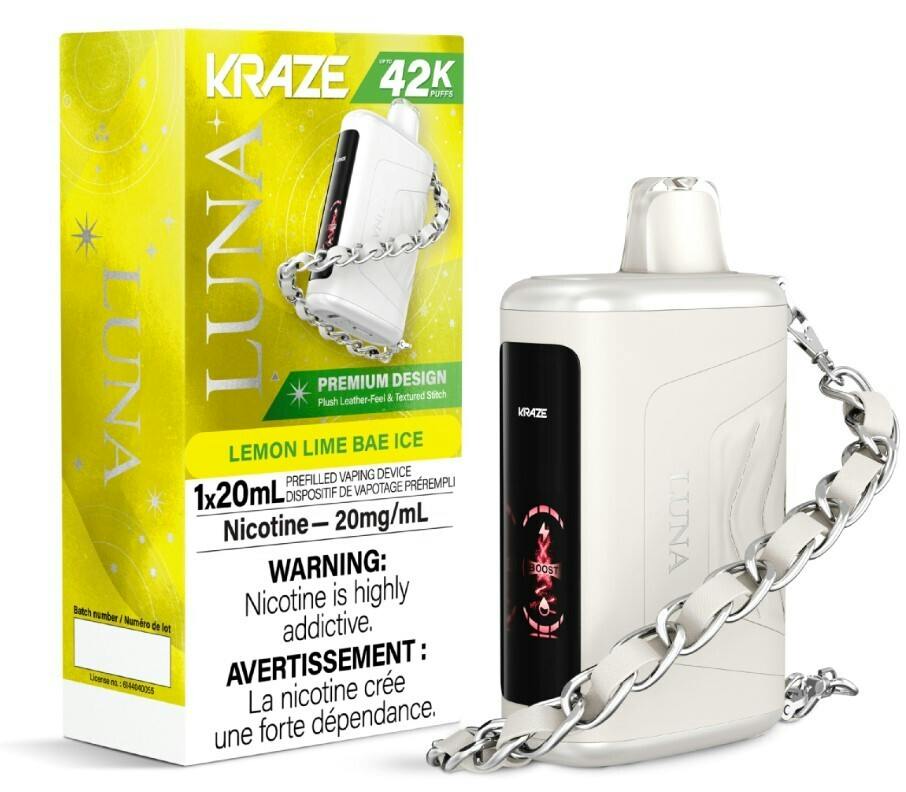 KRAZE Luna 42k Puff Disposable LEMON LIME BAE ICE