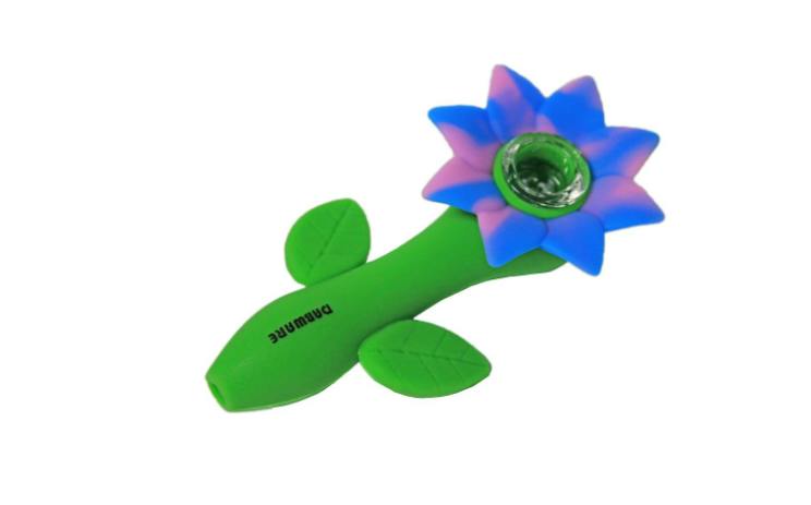 DABWARE - Flower Silicone Pipe - Blue/Purple