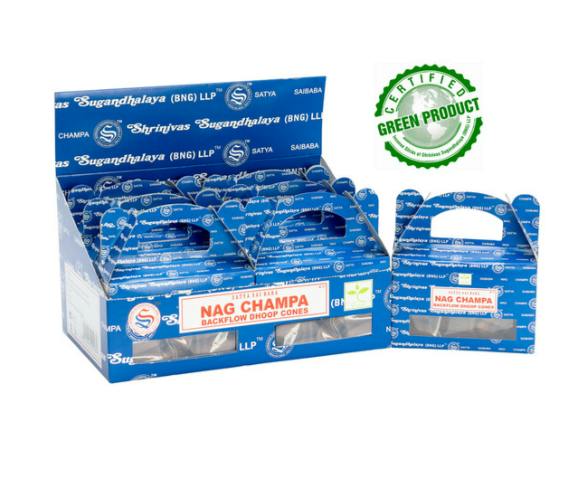 SATYA - Backflow Cones - 24pc Box - Nag Champa