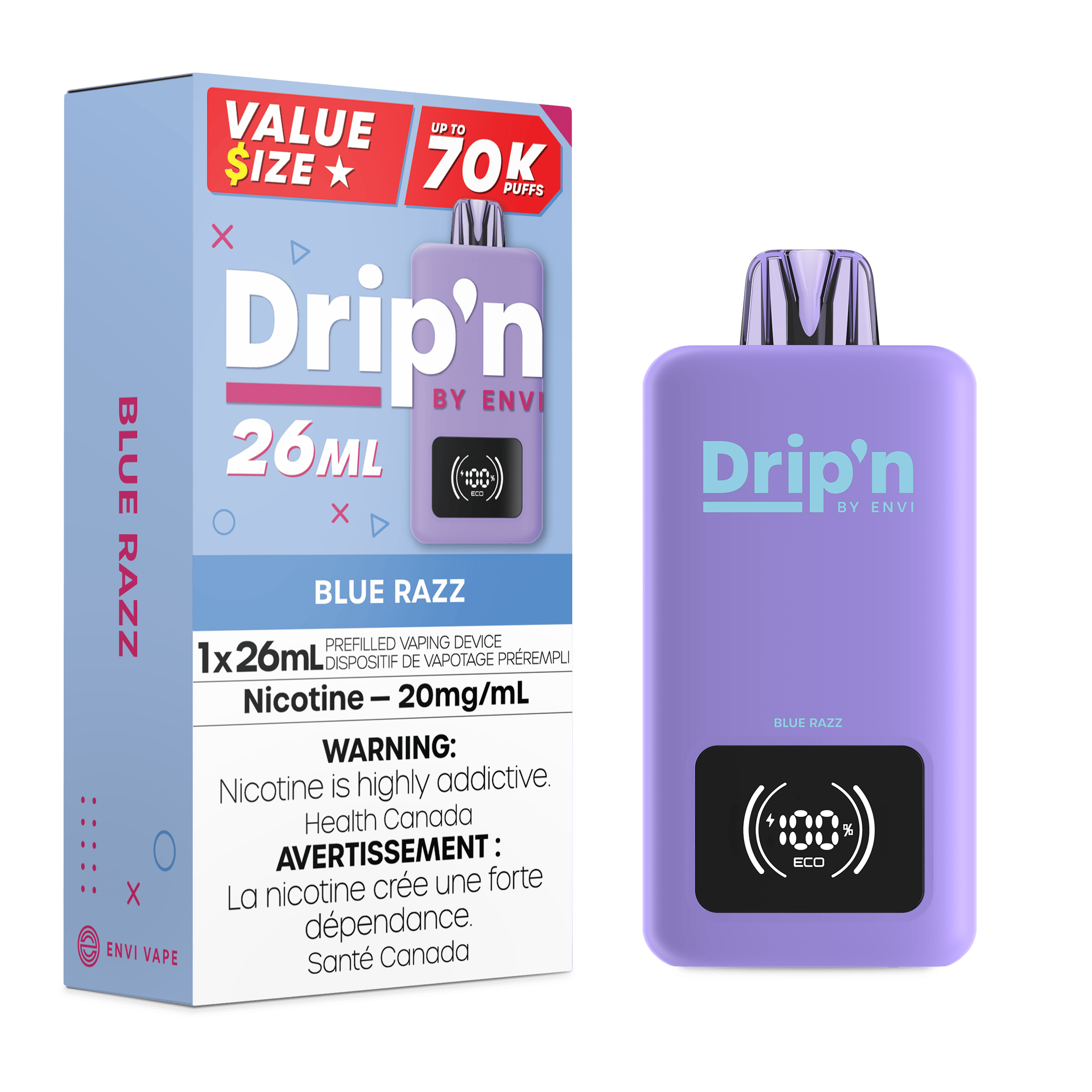 DRIP'N 26ml Disposable Vape BLUE RAZZ